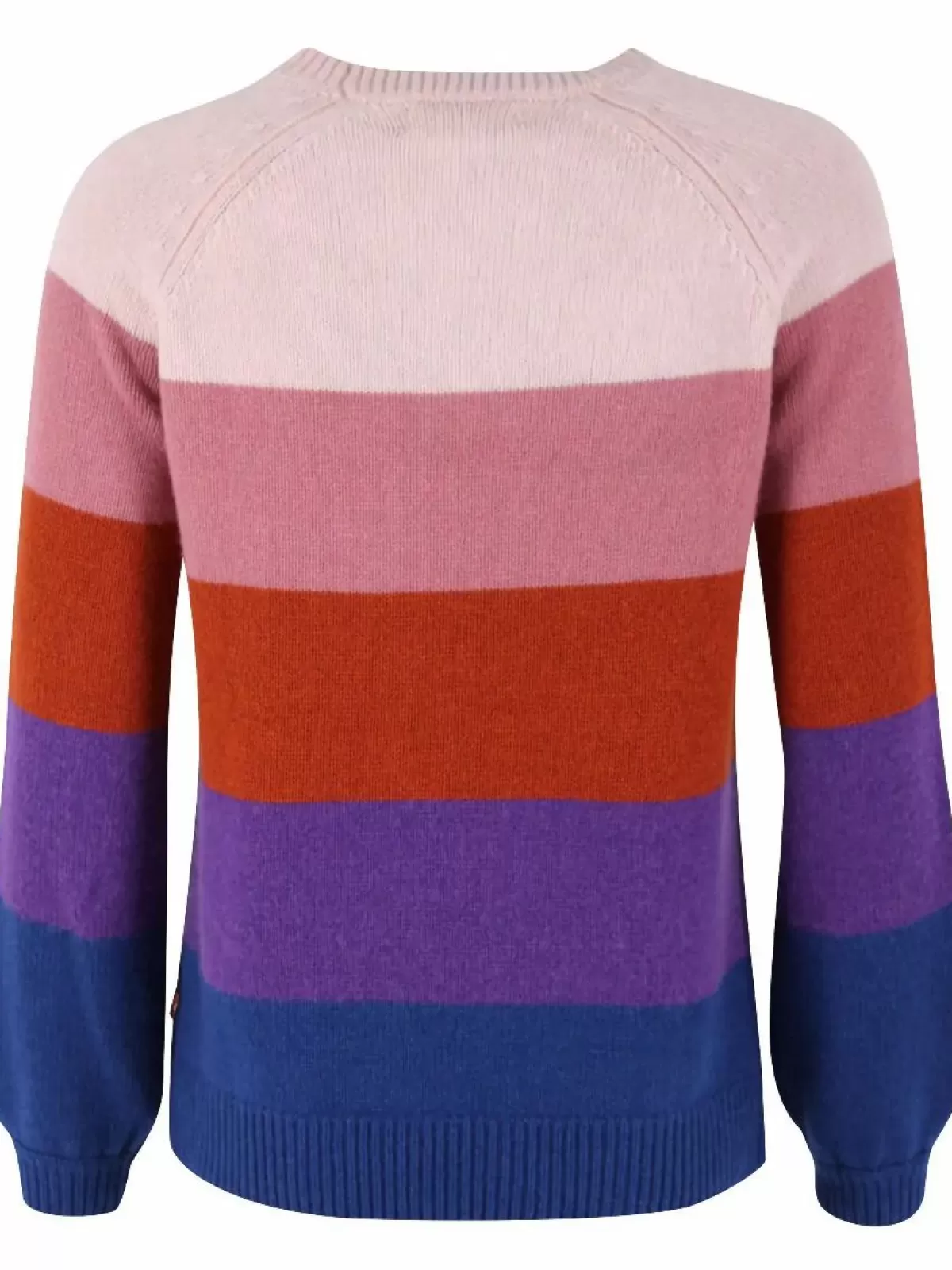Maglione in Lana Danelisa Dame Danefæ - Beige Rosato con Motivo Floreale in Borgogna, Rosa Antico e Lilla