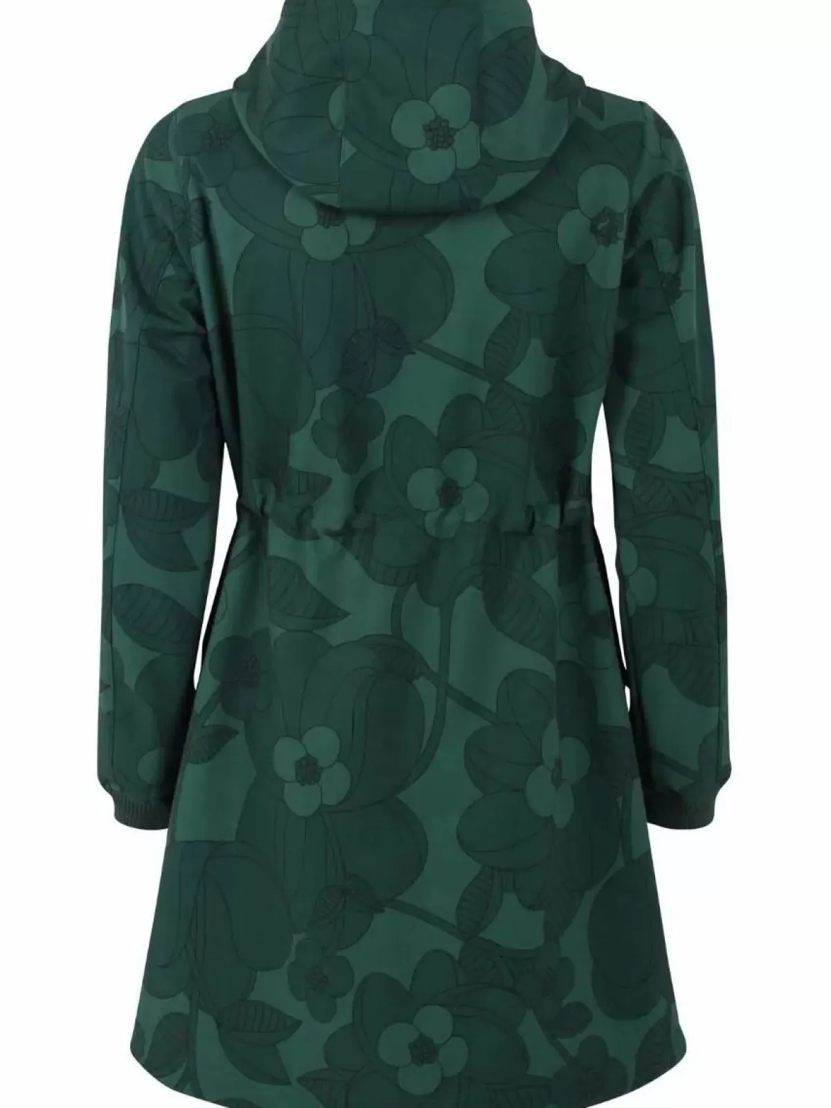 Danemarianne Dama Bohemien - Giacca Tecnica Confortevole Foresta Verde con Motivo Fioritura Viva