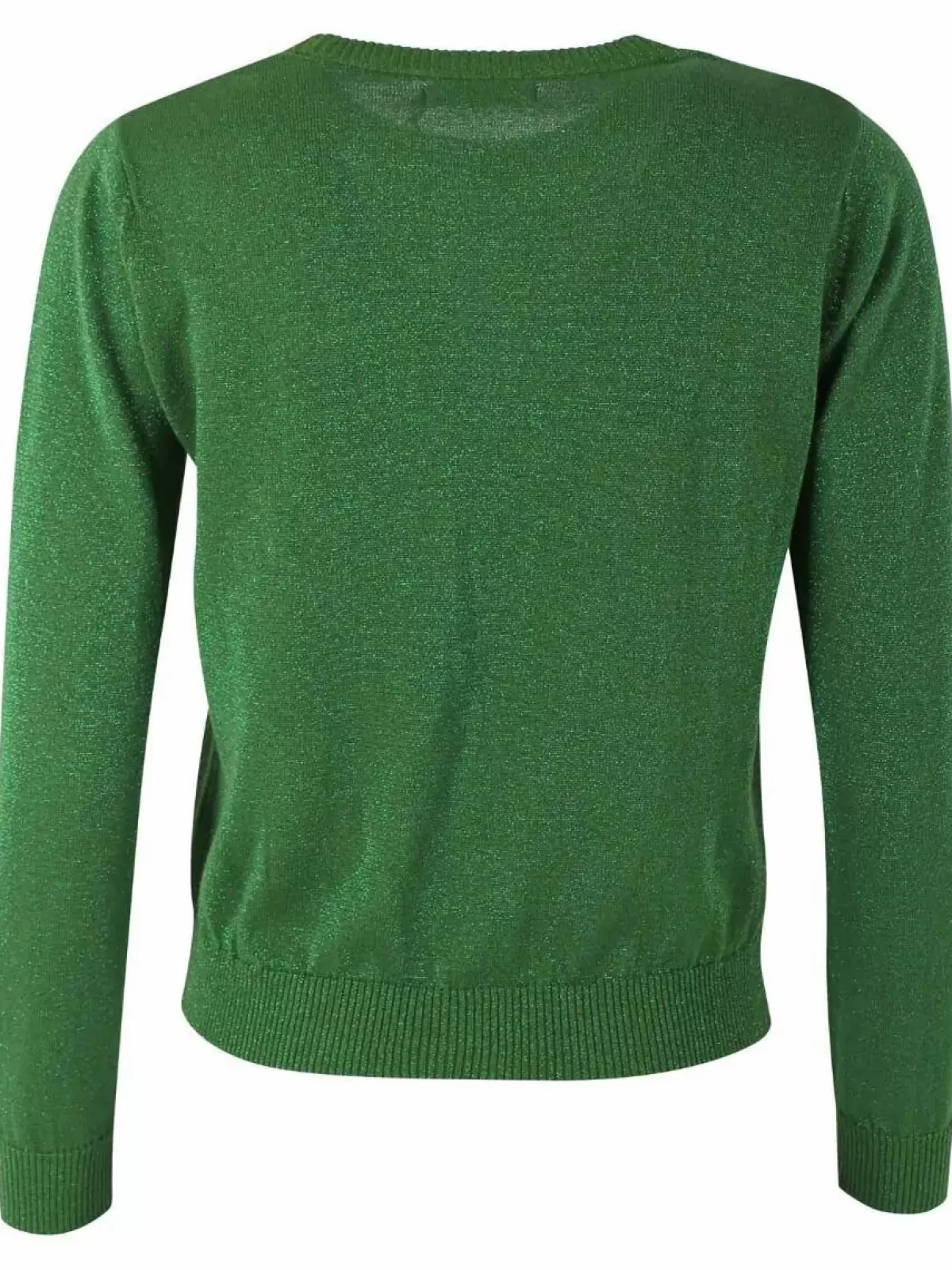 Maglione Autunnale Dame Danefæ con Scintillii Verde Giungla - Intreccio Brillante di Luce e Fogliame