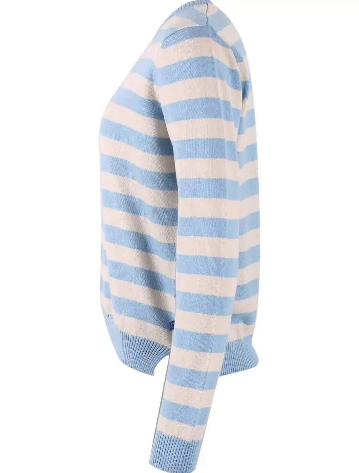 Maglione Danepearly in Lana Cardata con Perlage - Sfumature Celeste Chiaro e Gesso - Lavorazione Artigianale Dame Danefæ