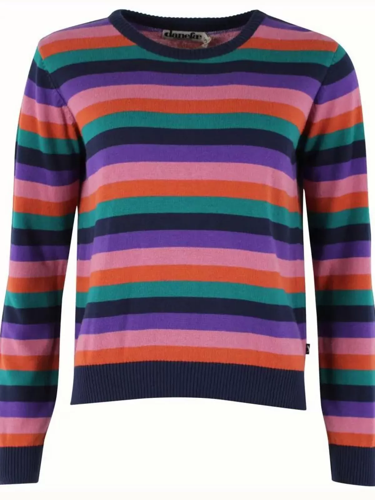 Maglione Elegante in Pura Lana con Rifiniture a Perla – Stile Unico e Fantasia Multicolor | Collezione Dame Danefæ