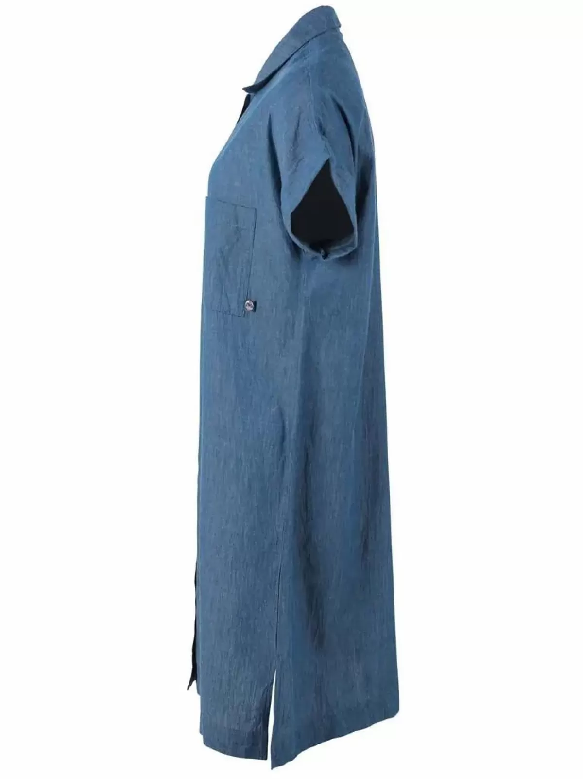 Abito Chambray Donna Blu Indaco Scuro - Danerrand Design Elegante con Tocco Vintage