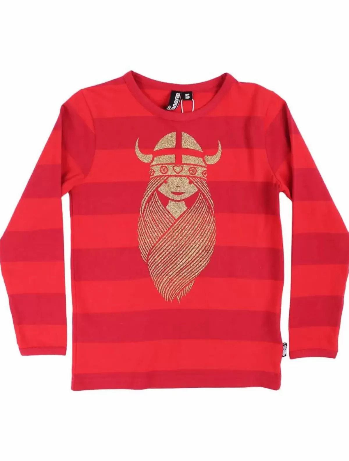 Maglietta Bambini Danefæ - Design Danesophie in Doppia Tonalità Rosso/Scarlatto - Collezione Freja DK Confortevole