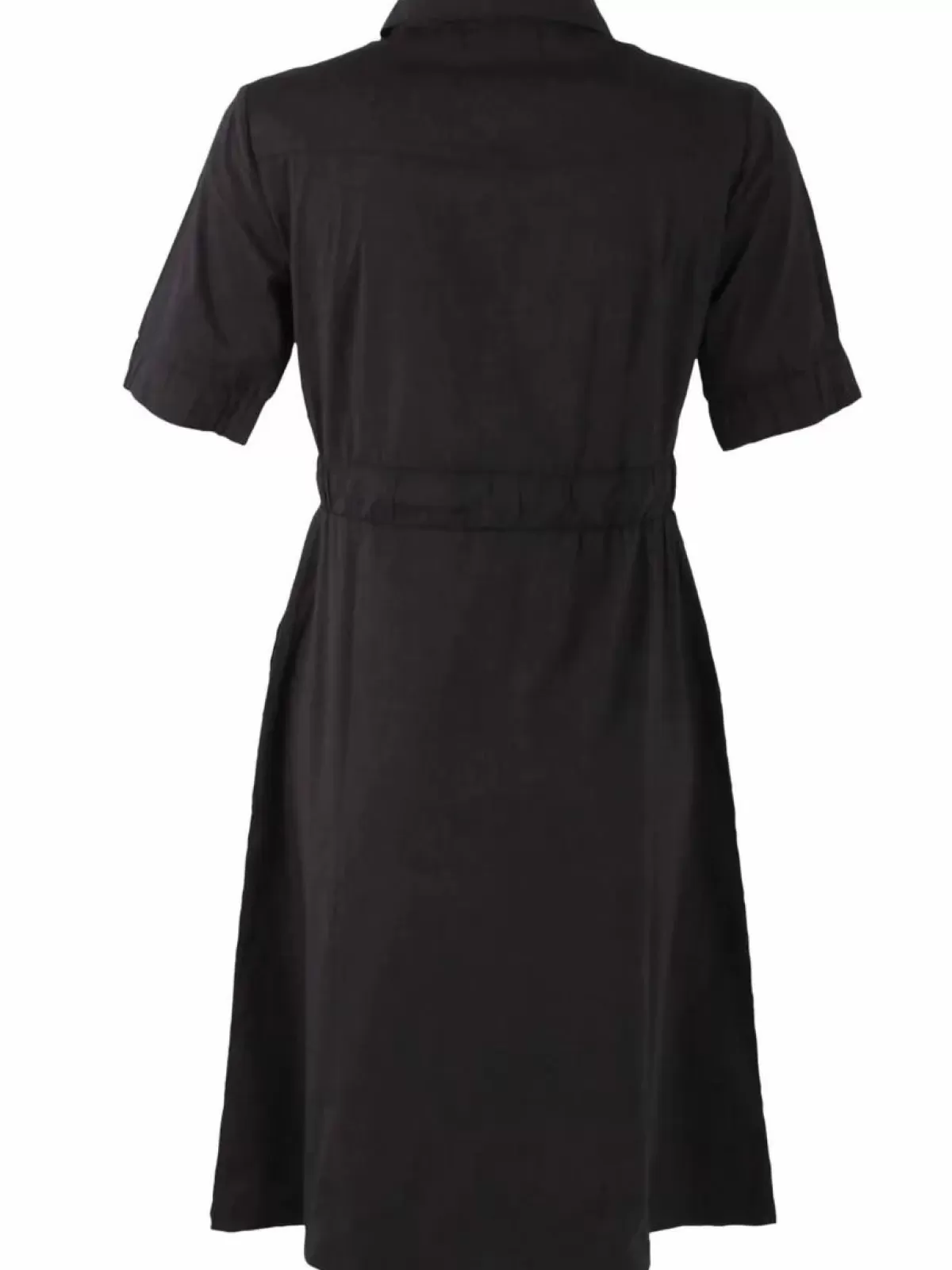 Abito Donna Elegante in Popeline di Cotone - Nero Assoluto | Dame Danefæ Dané-Susanne Abito Casual con Scollo a V
