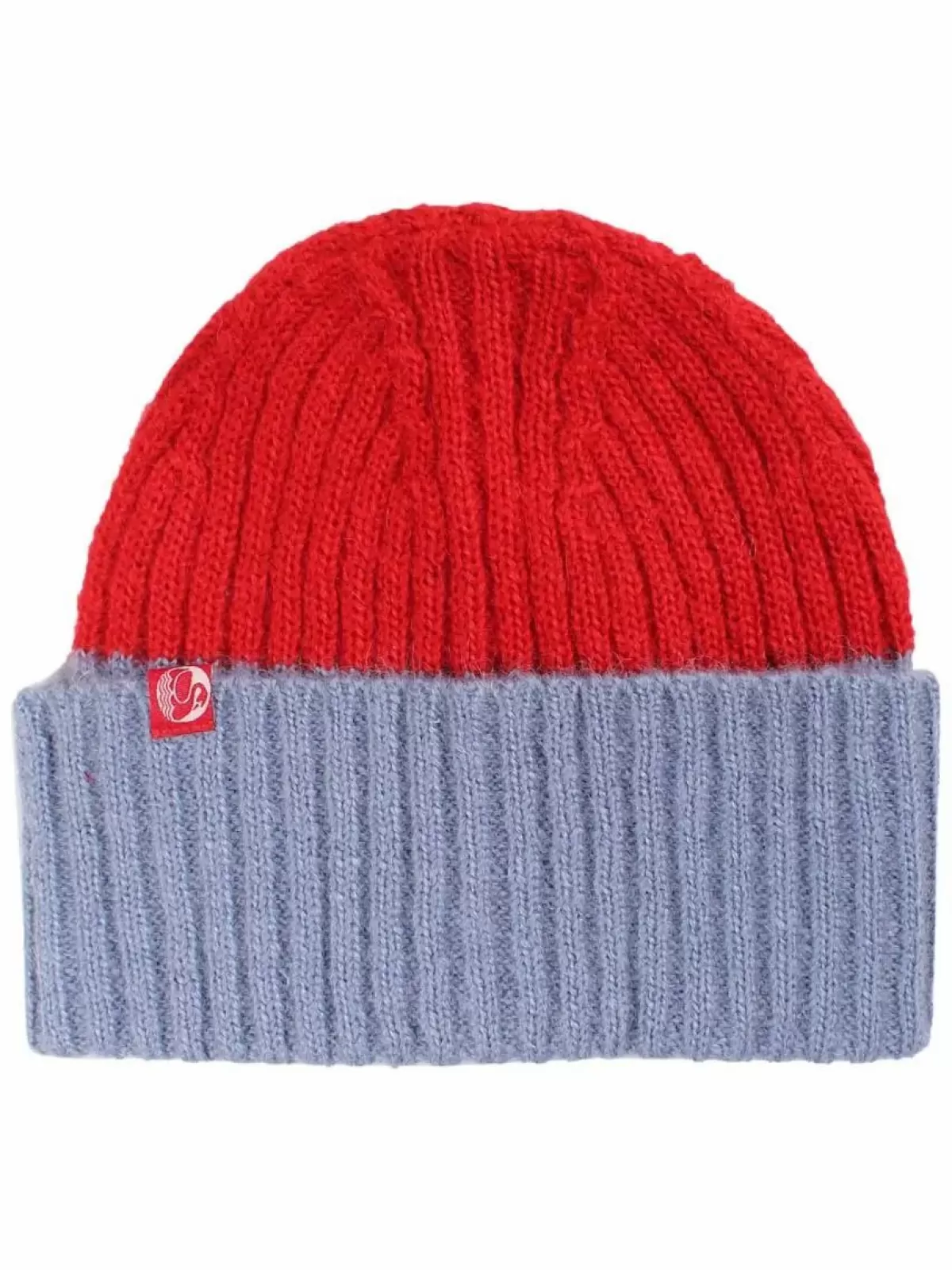 Berretto Invernale Donna Danefæ - Cappello Morbido a Doppia Tinta Bianco Porcellana e Rosso, Design Moderno e Caldo