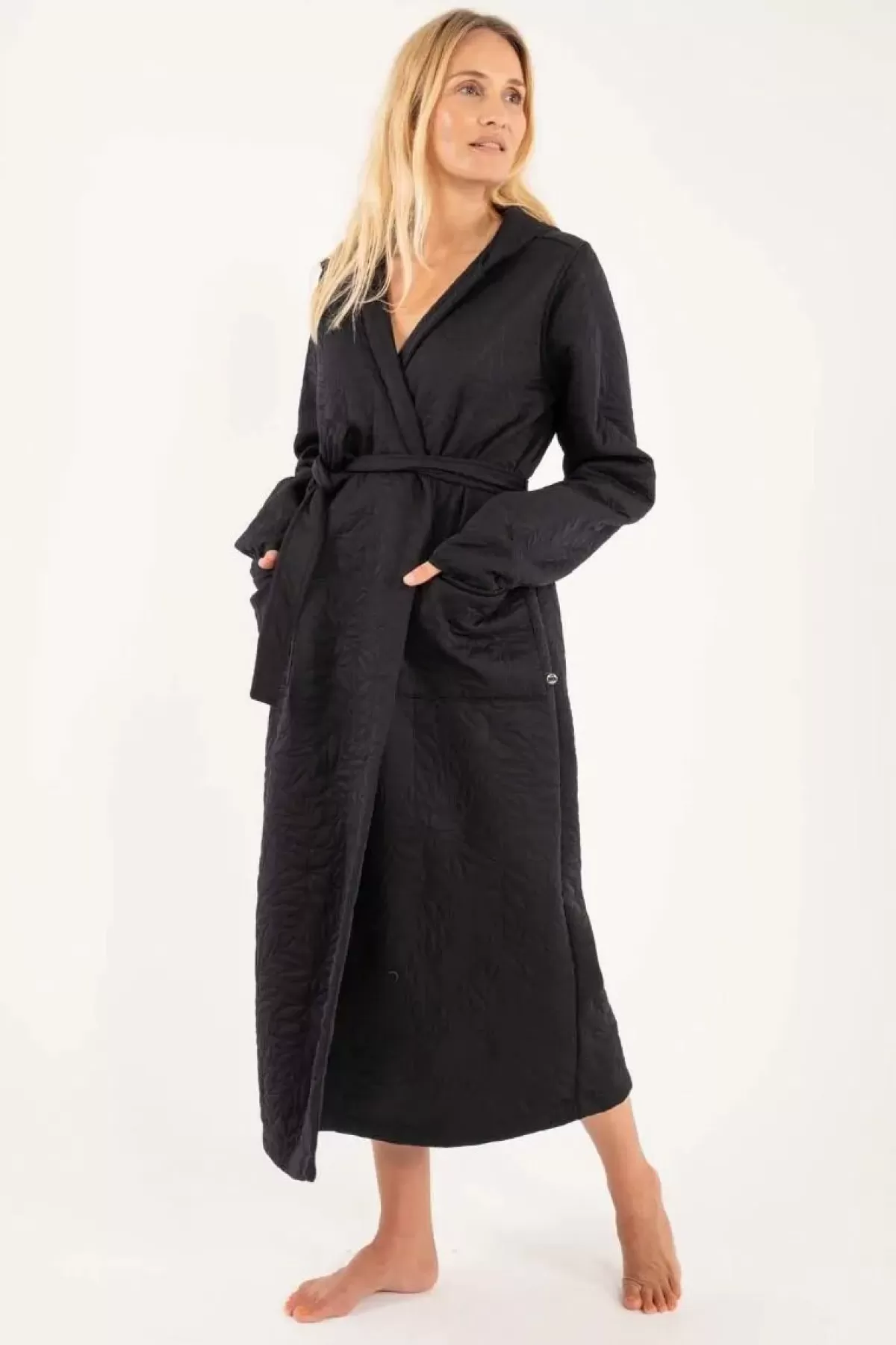 Abito Elegante Ispirato ai Vichinghi Danefæ Donna - Foglia Scura con Design Avvolgente