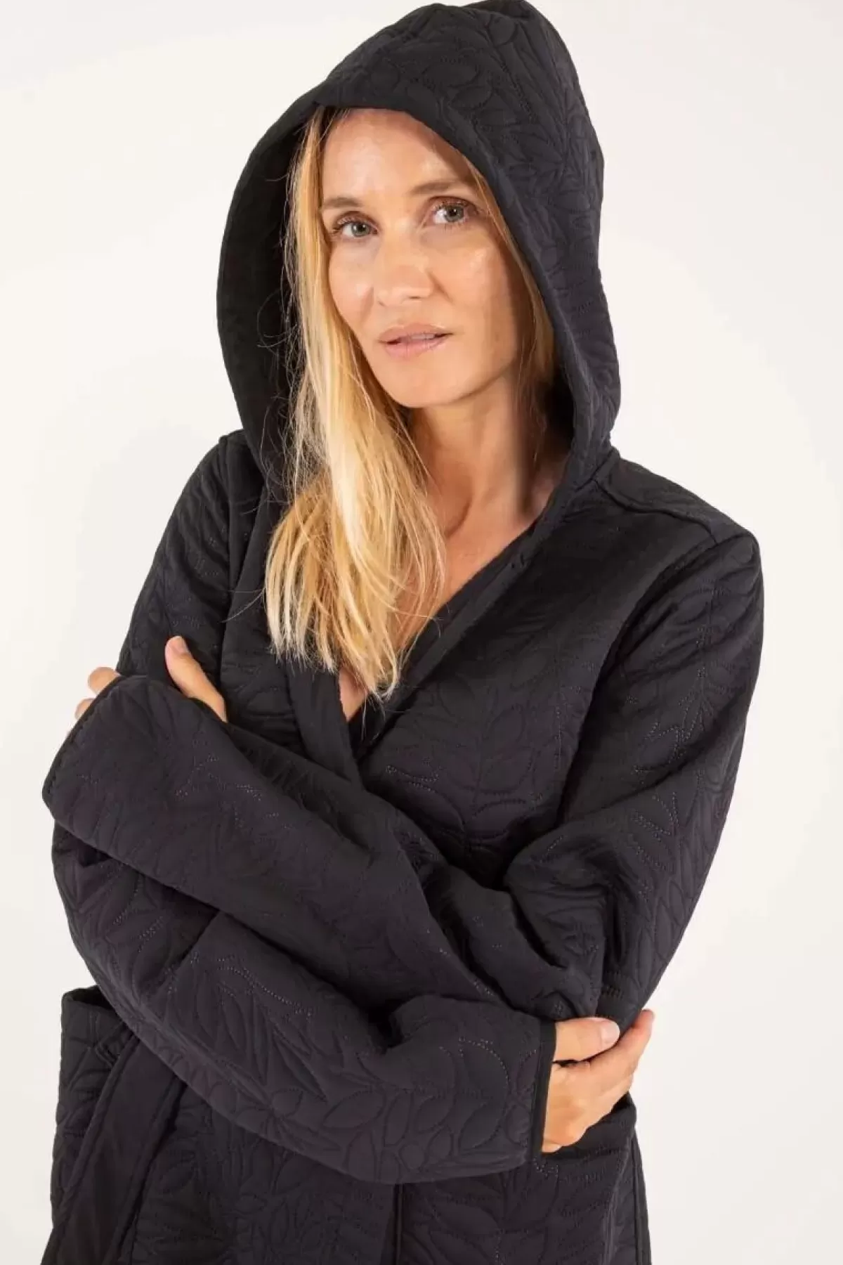 Abito Elegante Ispirato ai Vichinghi Danefæ Donna - Foglia Scura con Design Avvolgente