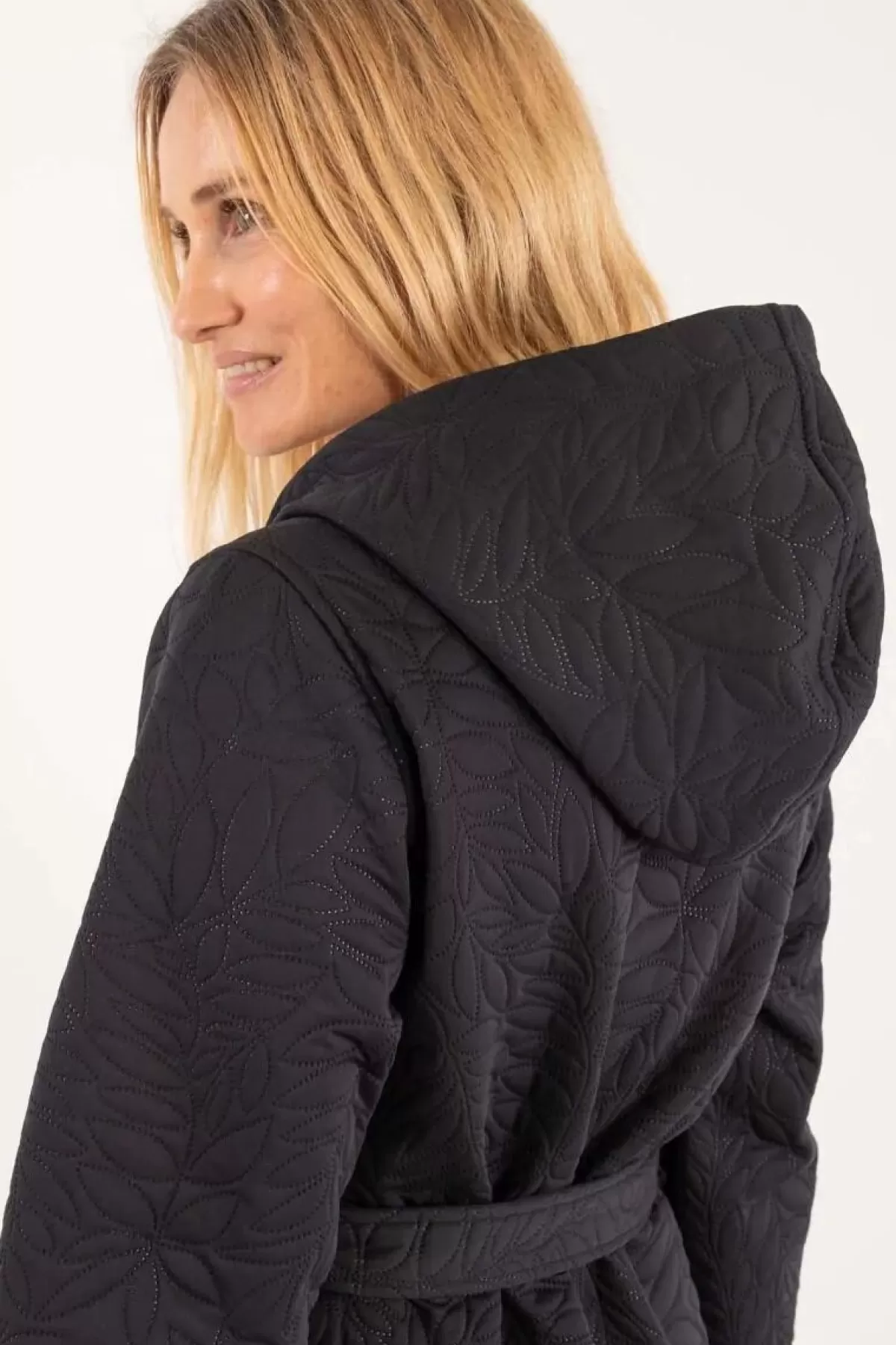 Abito Elegante Ispirato ai Vichinghi Danefæ Donna - Foglia Scura con Design Avvolgente