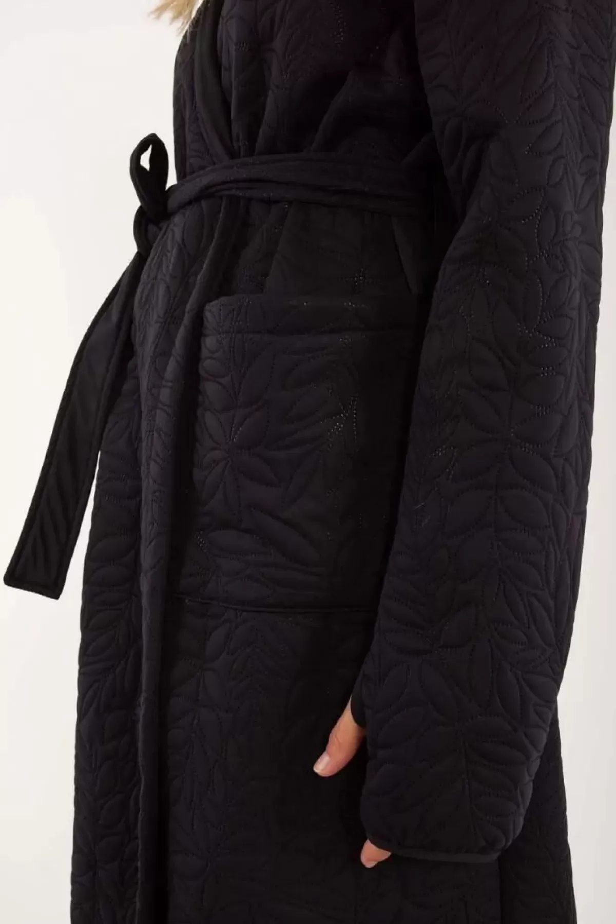 Abito Elegante Ispirato ai Vichinghi Danefæ Donna - Foglia Scura con Design Avvolgente
