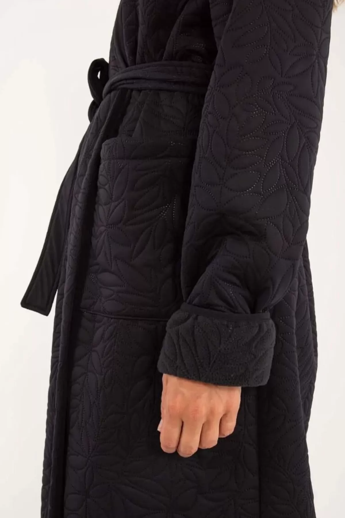 Abito Elegante Ispirato ai Vichinghi Danefæ Donna - Foglia Scura con Design Avvolgente