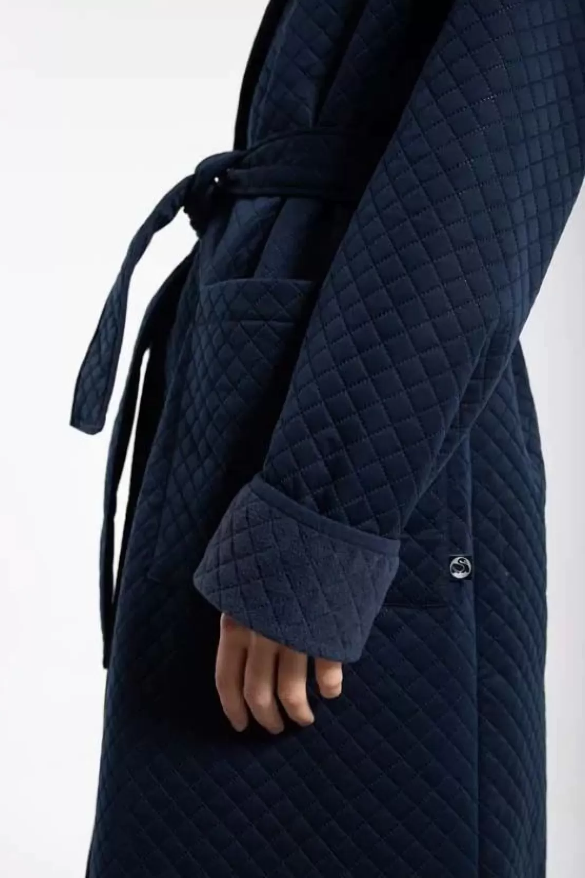 Veste Elegante Dan Viking con Cappuccio - Blu Notte Opaco per Donna