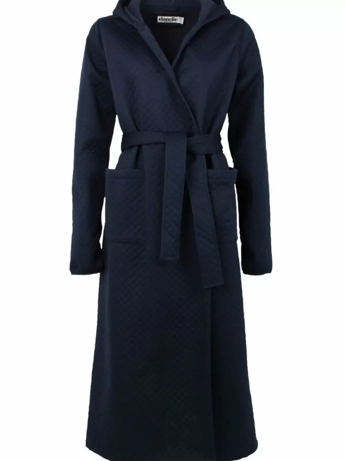 Veste Elegante Dan Viking con Cappuccio - Blu Notte Opaco per Donna