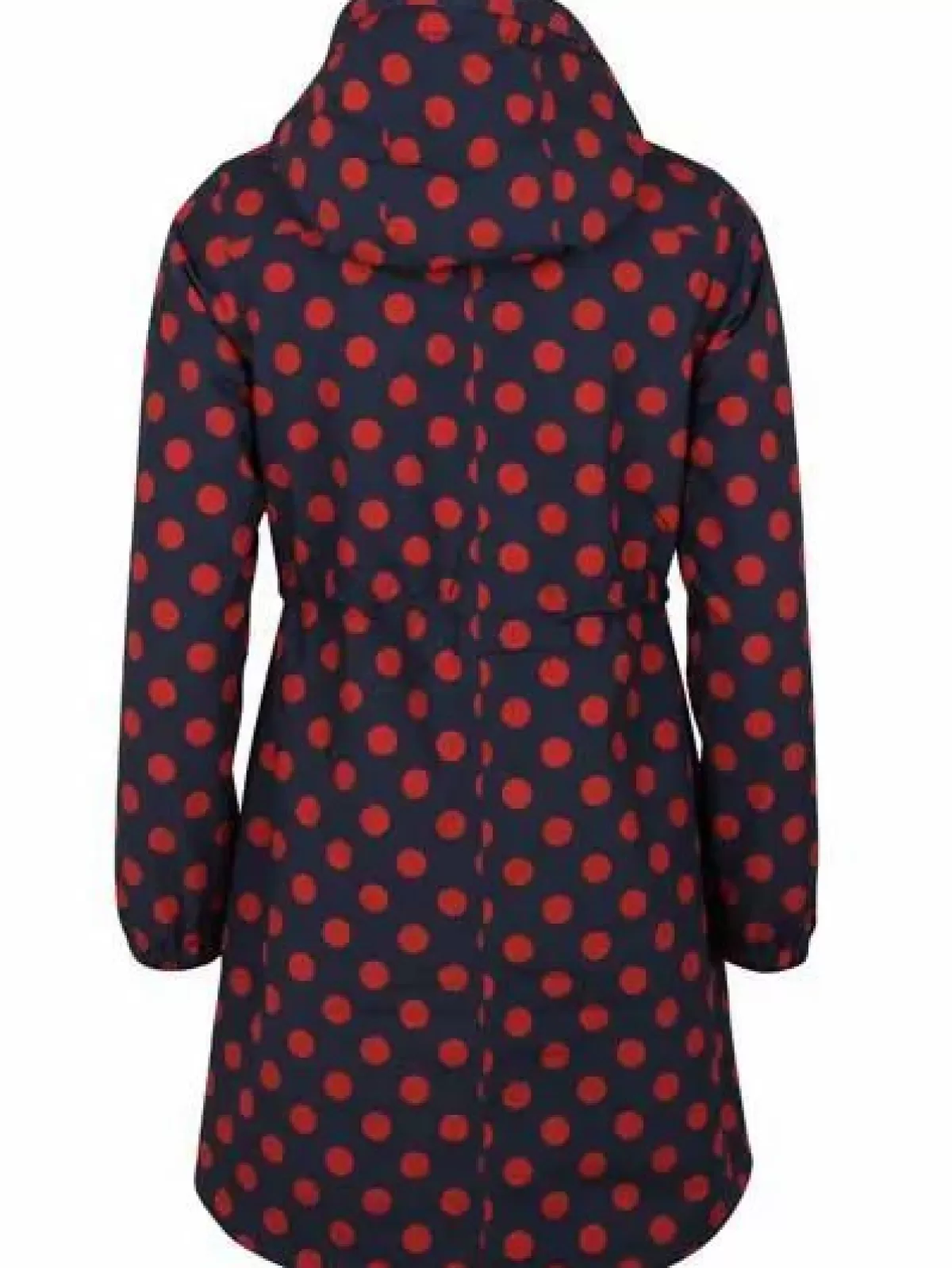 Danflora Giacca Termica Invernale per Donna - Design con Motivo a Pallini in Blu Navy e Ruggine Scuro