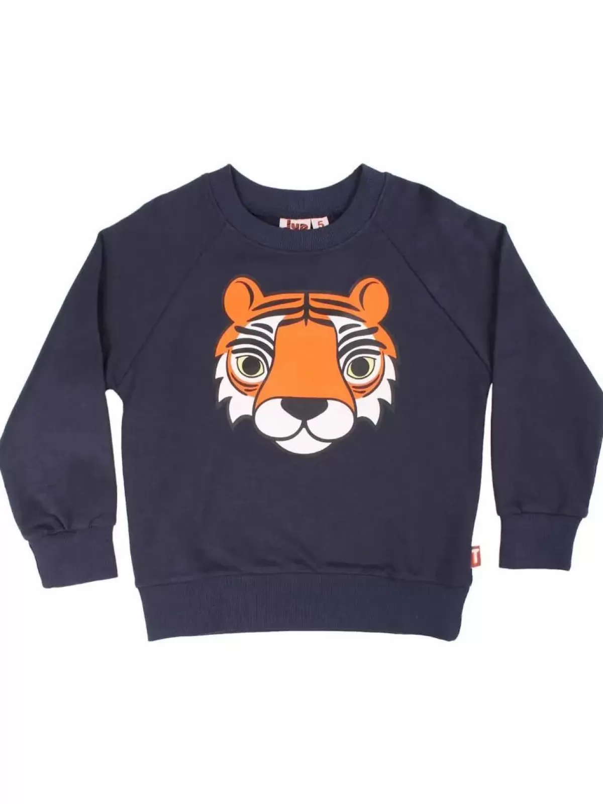 Felpa con Cappuccio Bambini Danefæ Collection - Blu Navy Scuro con Stampa Tigre Grafica, Dyrbellow Design Unico e Confortevole per Giornate Dynamiche