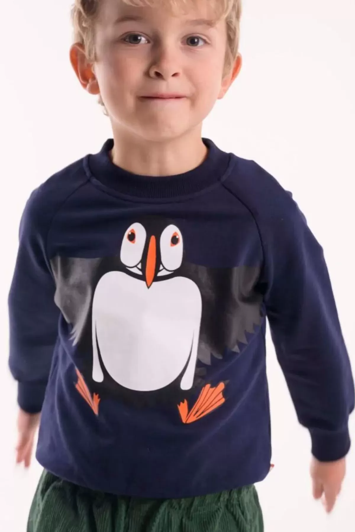 Danefæ Felpa con Cappuccio Bambini Blu Navy - Stampa Tropicale Animalier Divertita