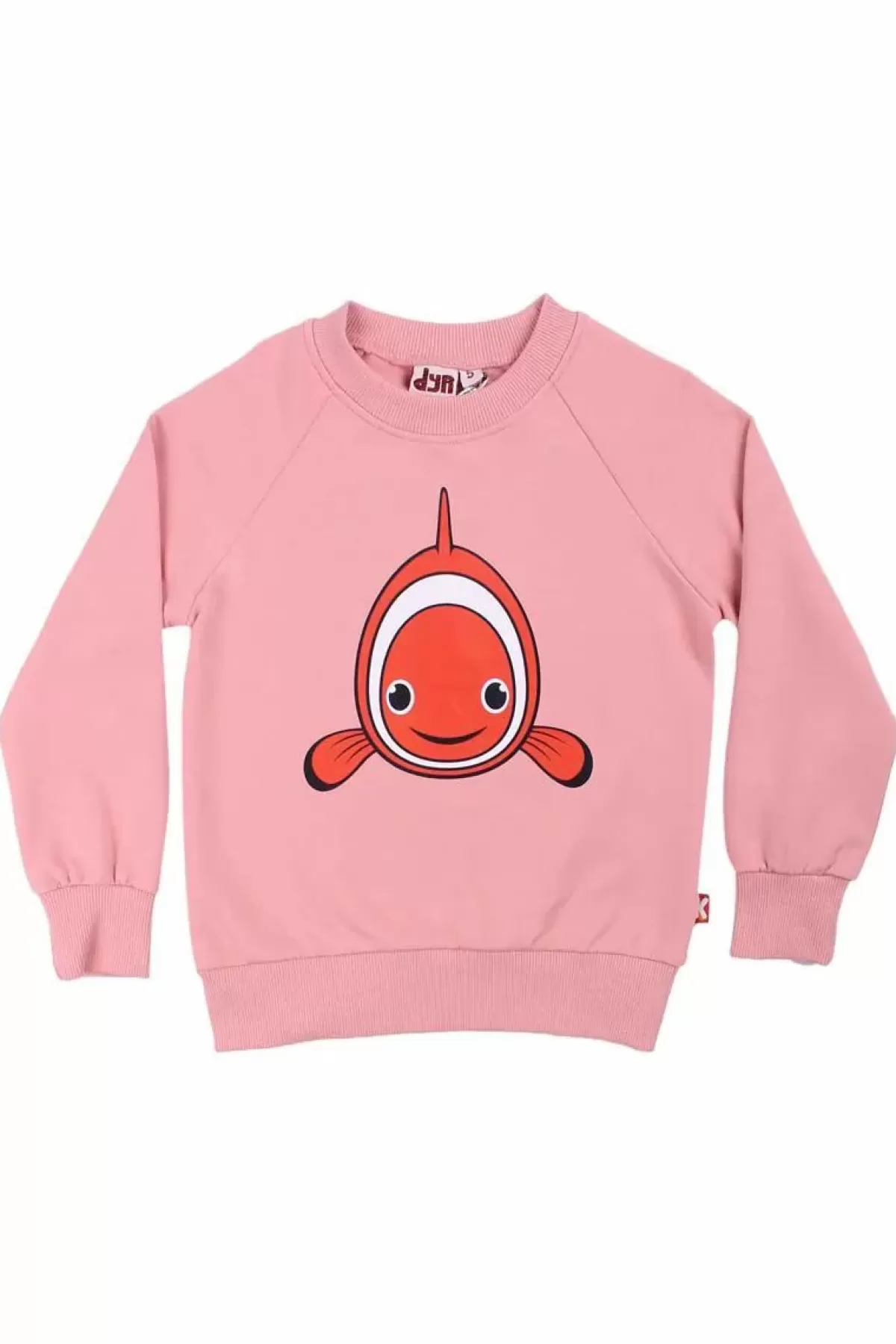 Vintage Rosa Antico - Felpa Confortevole per Bambini con Design Unico Dyrbellow by Danefæ, Motivo Klovnfisk Artigianale