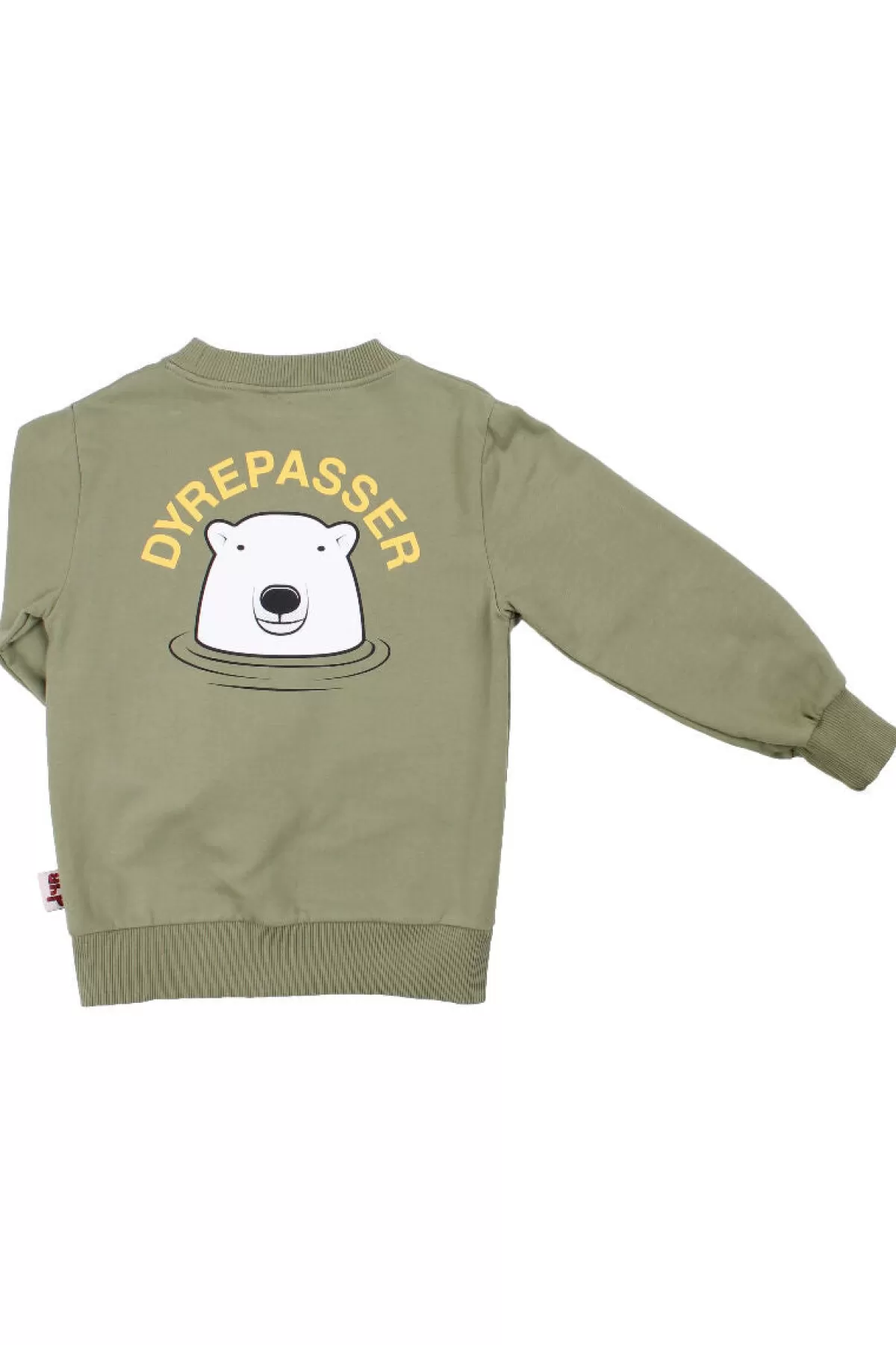 Danefæ Custode Animali - Felpa Verde Salvia con Design di Orso Polare, Grandi Taglie