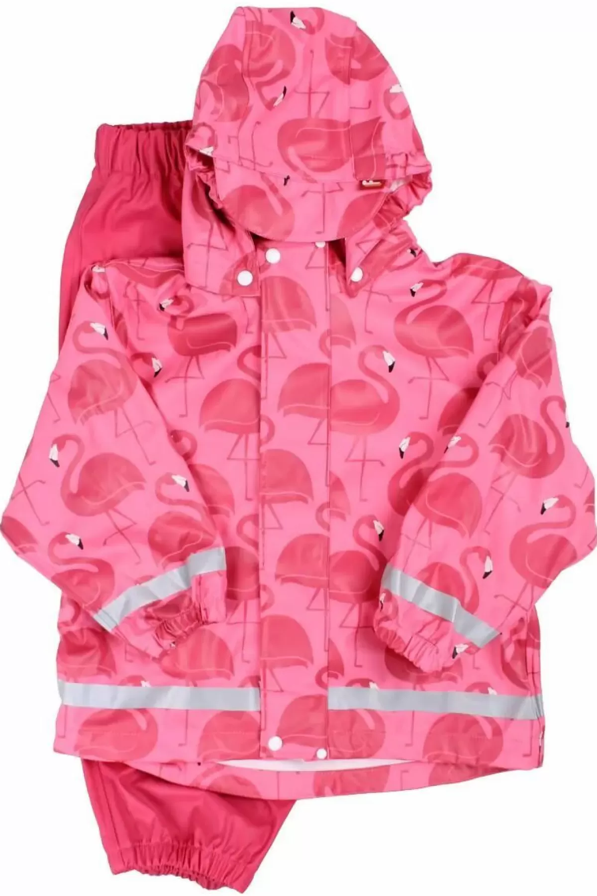 Divertente Completo Impermeabile con Stampa Flaminghi Rosa per Bambini - Ideale per Gioco All'aperto nella Stagione delle Piogge (Design Carino Danefæ)