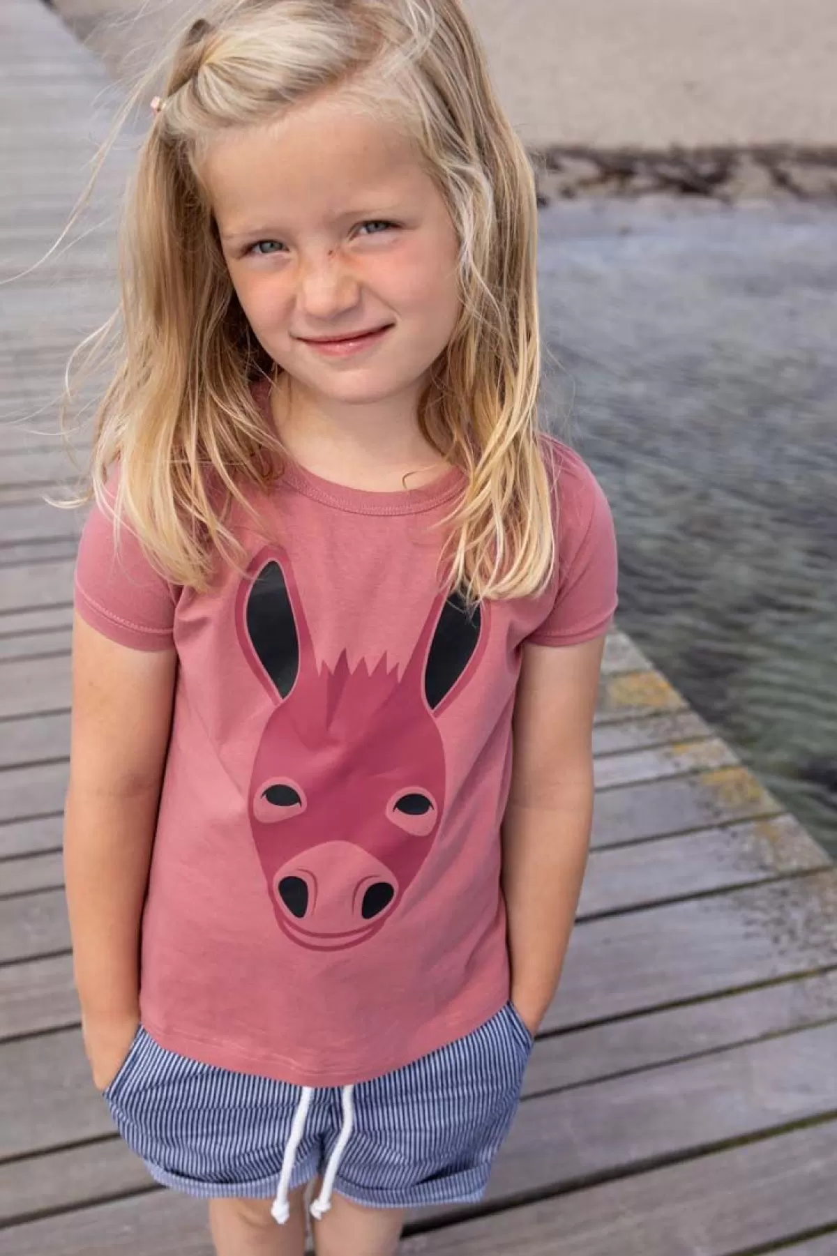 Danefæ Maglietta Originale Animali Selvatici - Design Rosa Vintage per Aesel