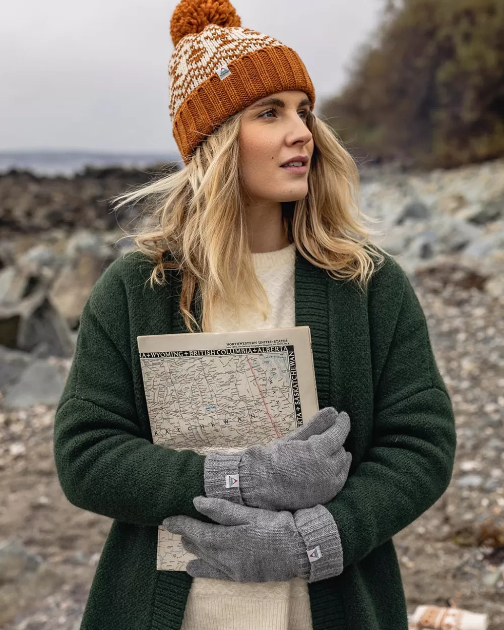 Guanti Femminili Gale in Acrilico Riciclato - Morbida Maglia Sostenibile con Design Elegante