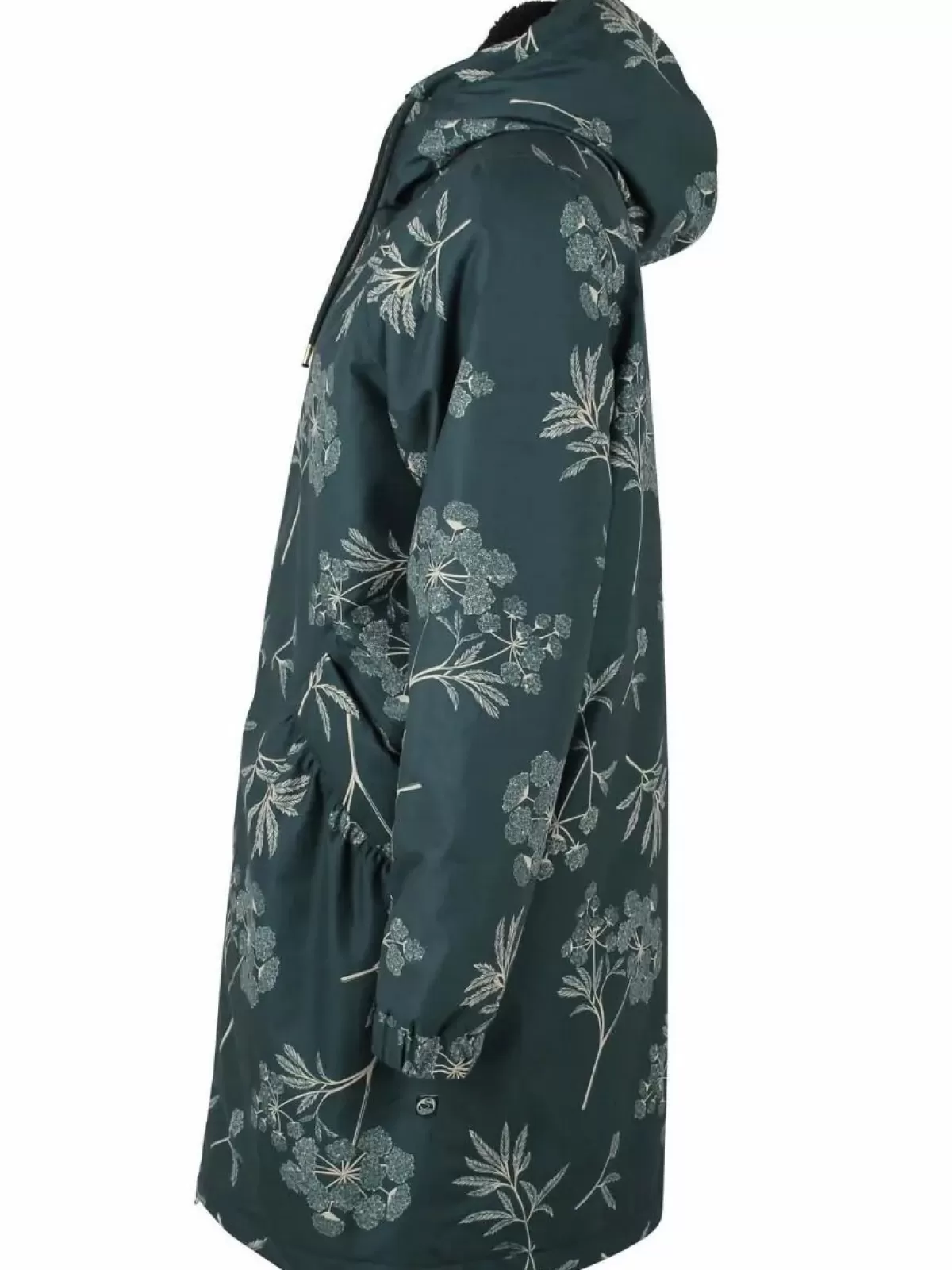 Dame Danefæ Gurli - Giacca Invernale Elegante con Cappuccio, Nero Verde e Beige Chiaro - Design Moderno per Freddo Intenso
