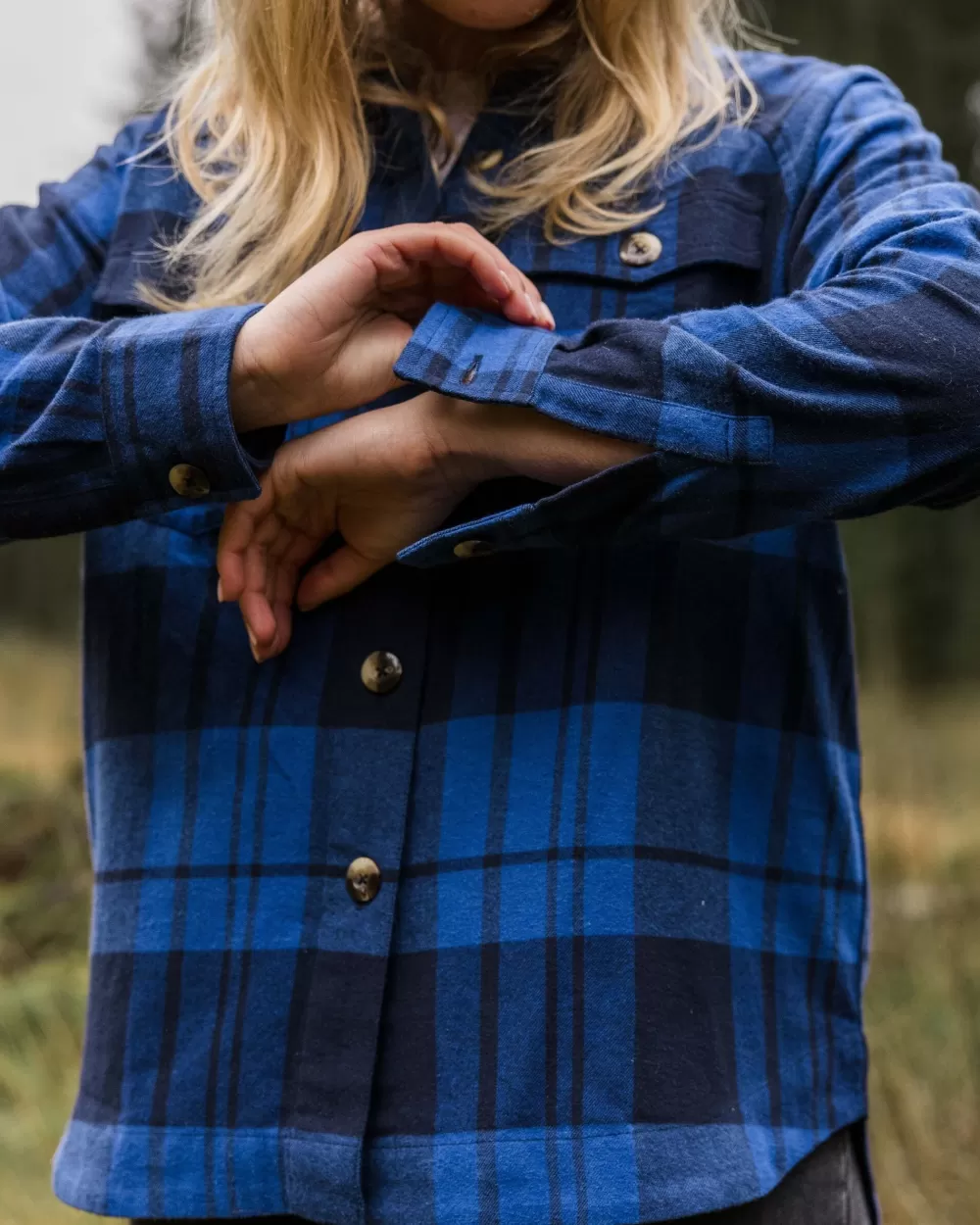 Camicia Femminile in Tessuto Organico Quadri - Passenger Harmony Collection