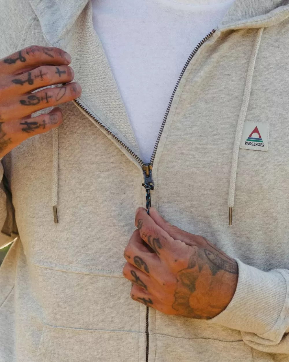 Cappuccio Eco-Friendly Zip Completa - Felpa Classica in Cotone Rigenerato by Passenger