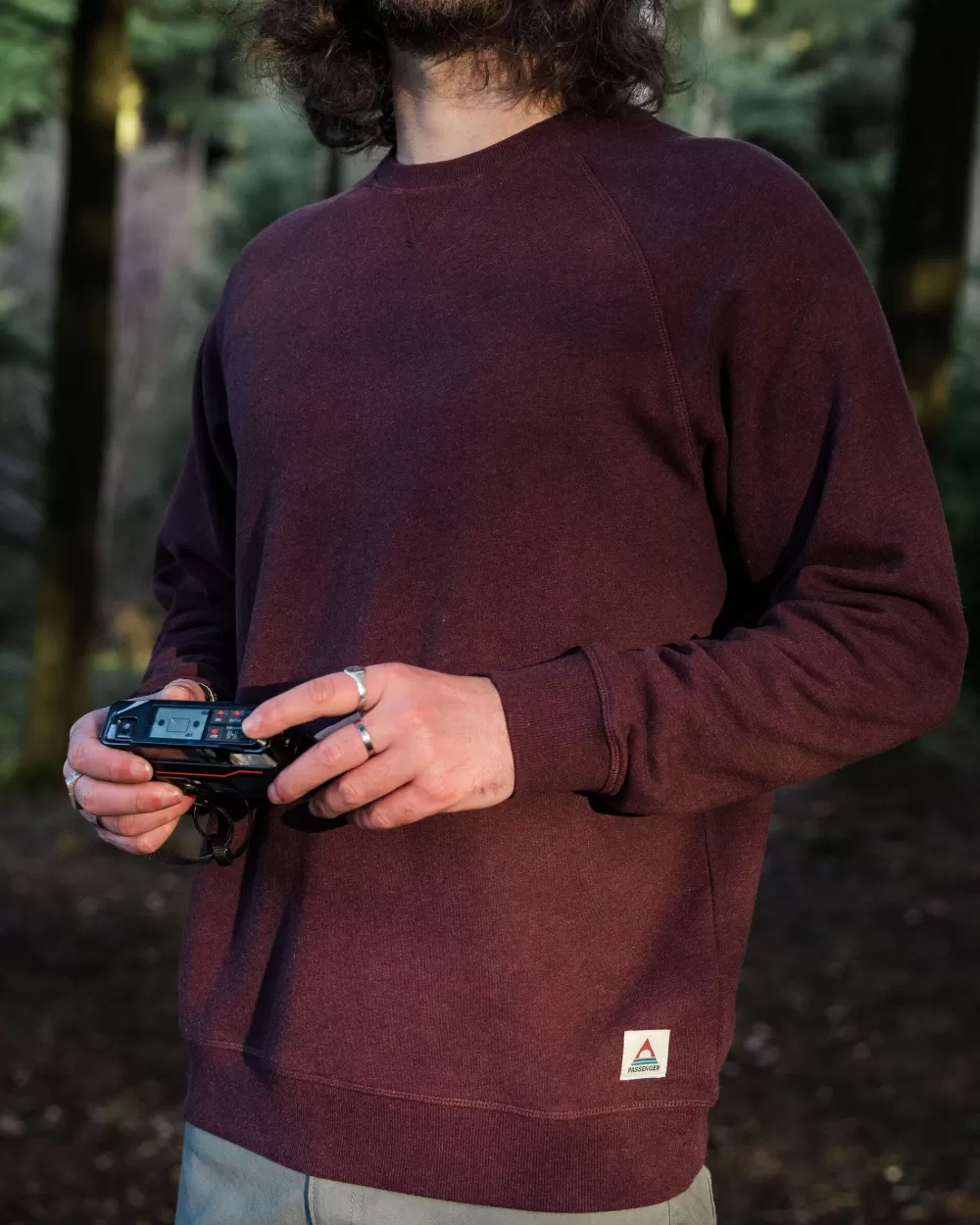 Maglione con Cappuccio Passeggero - Cotone Biologico Eco-Friendly, Stile Casual Vintage e Confortevole