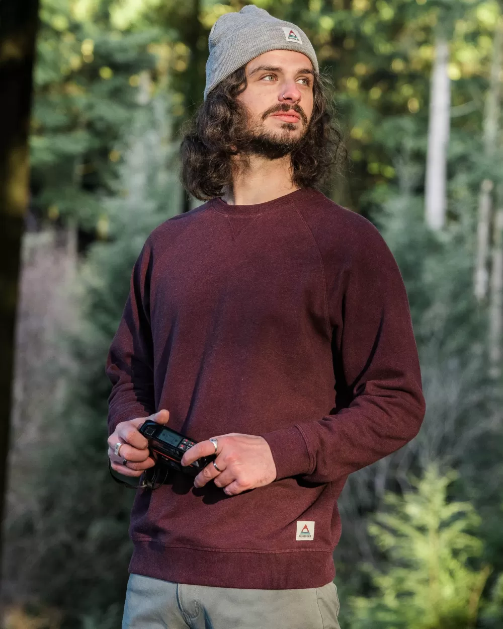 Maglione con Cappuccio Passeggero - Cotone Biologico Eco-Friendly, Stile Casual Vintage e Confortevole