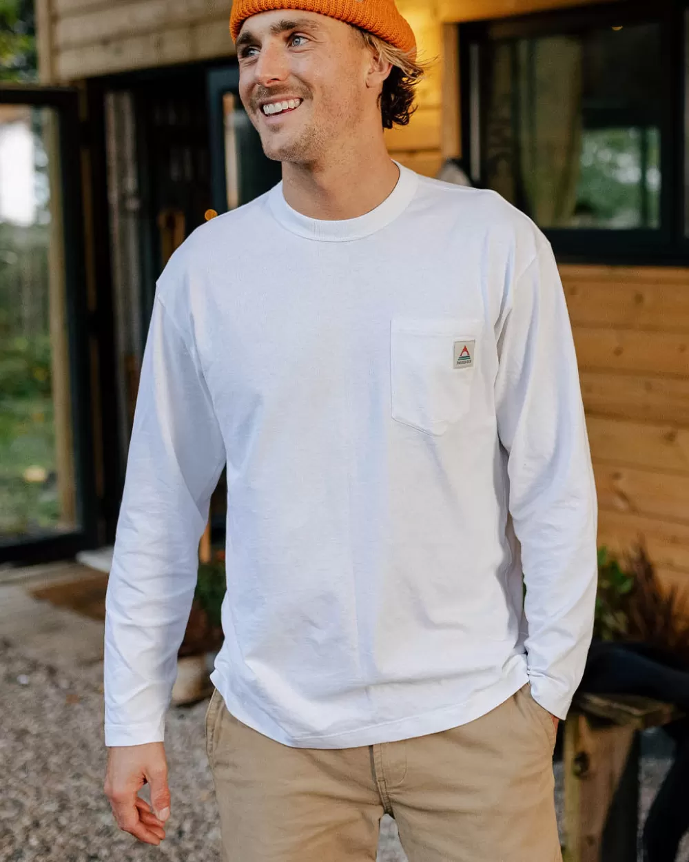 Maglia Classica Sostenibile Passenger - Realizzata in Cotone Riciclato, Manica Lunga Confortevole