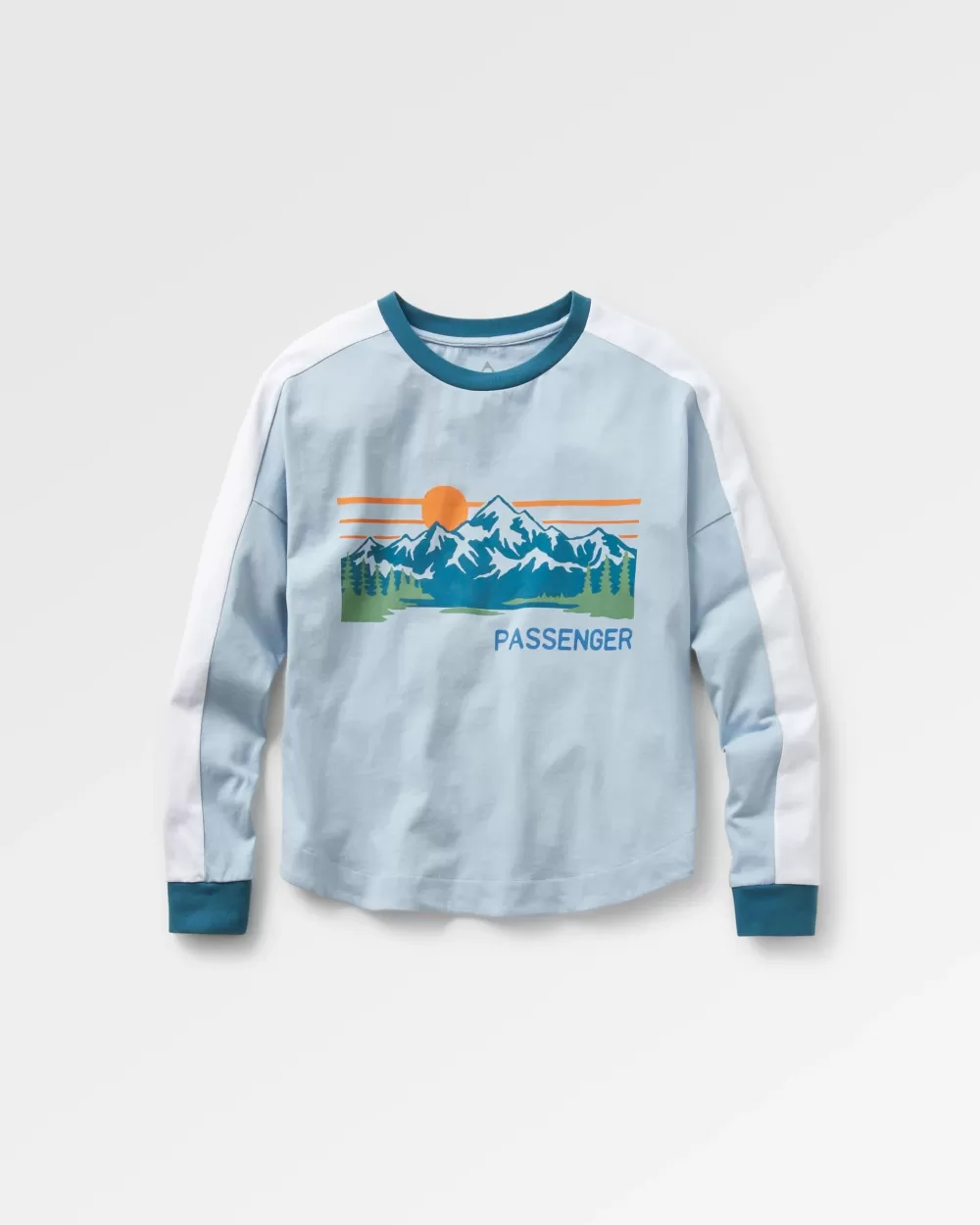Maglietta in Cotone Biologico Lunga Manica per Donna - Confortevole T-Shirt Casual con Design Collo Tondo della Linea Hilltop by Passenger