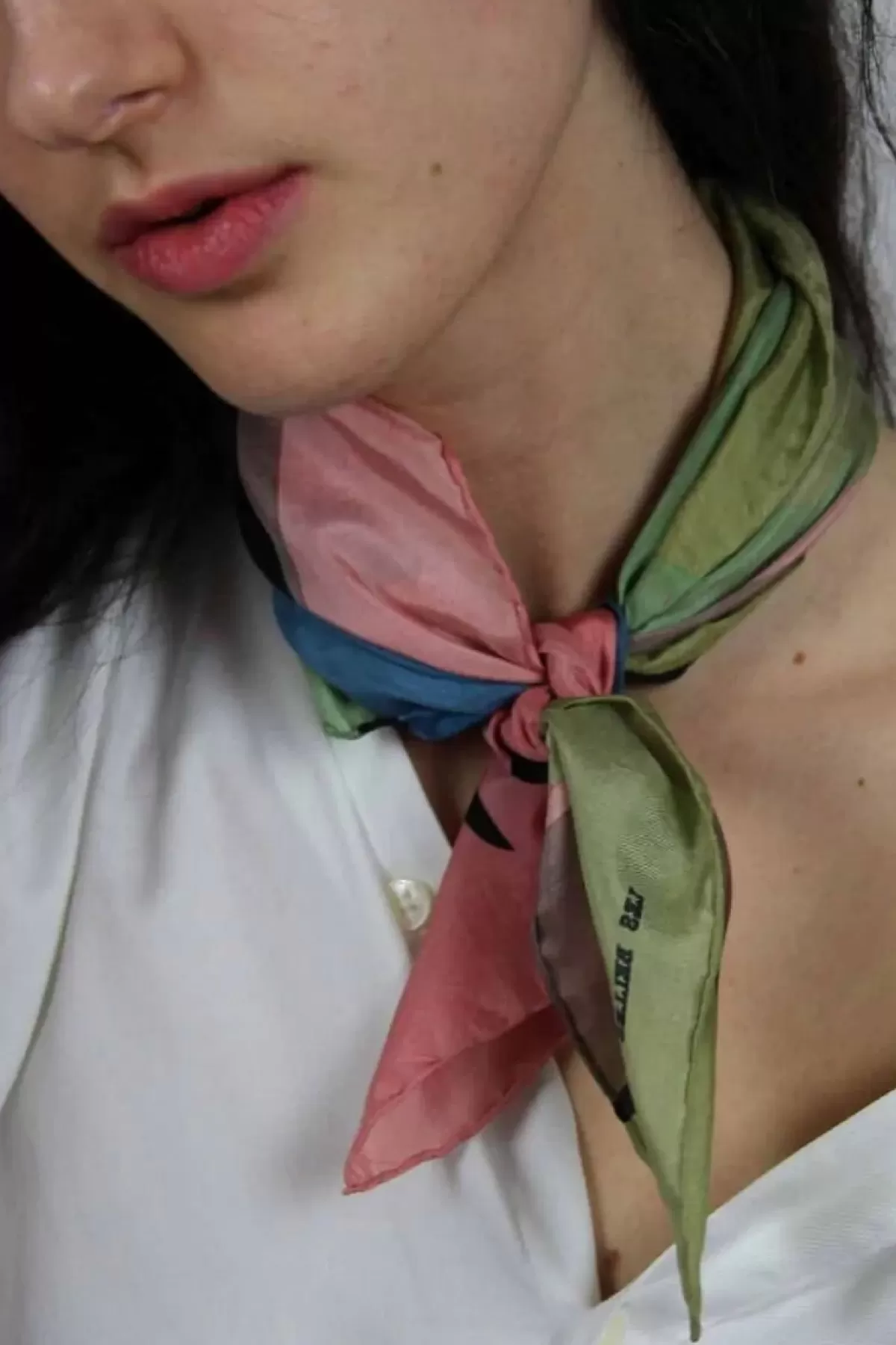 Dame Danefæ Sciarpa Elegante in Seta Le Vagabonde - Verde Espressivo