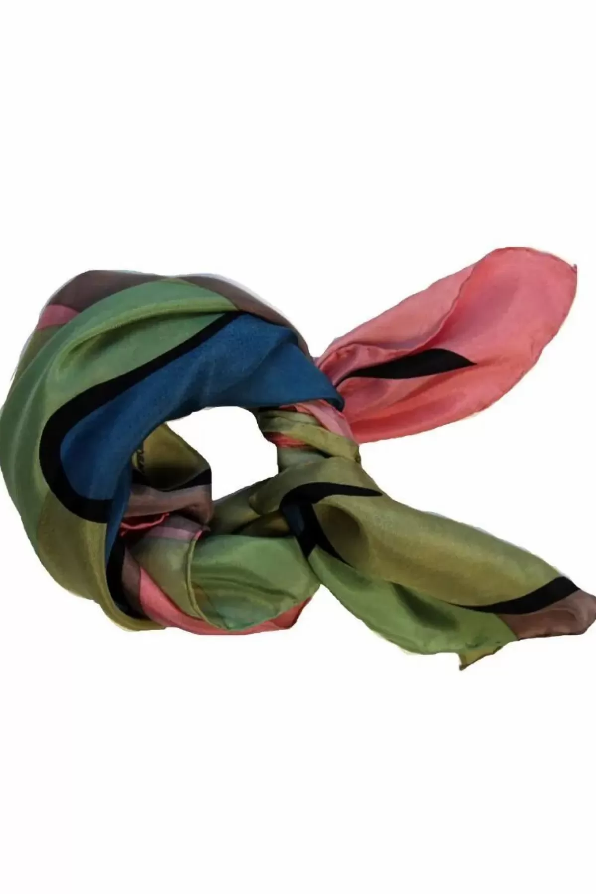 Dame Danefæ Sciarpa Elegante in Seta Le Vagabonde - Verde Espressivo