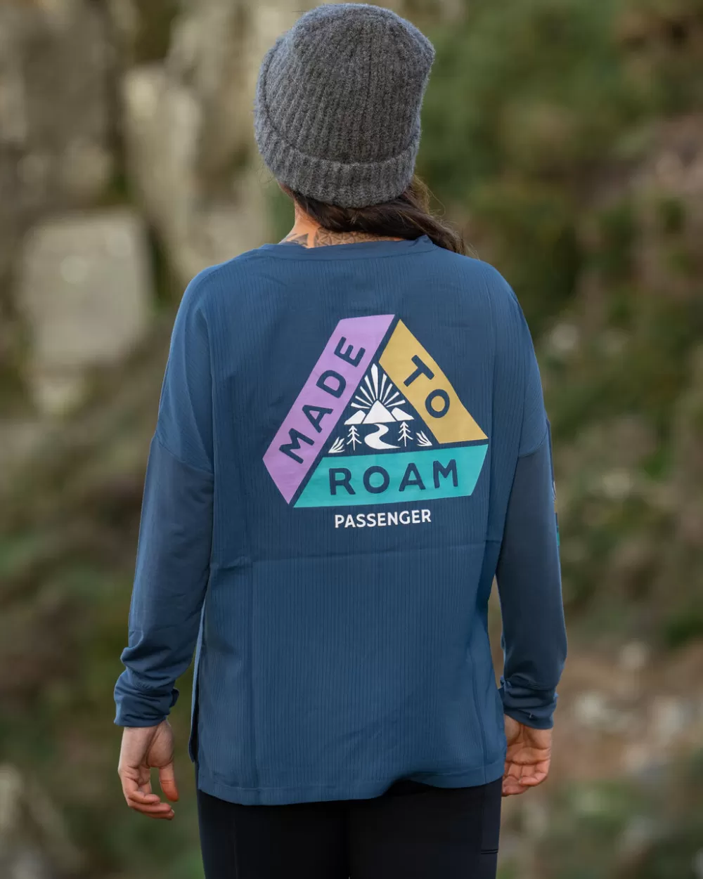 Maglia Sportiva Eco-Friendly con Design Lotus per Donna - Manica Lunga Confortevole