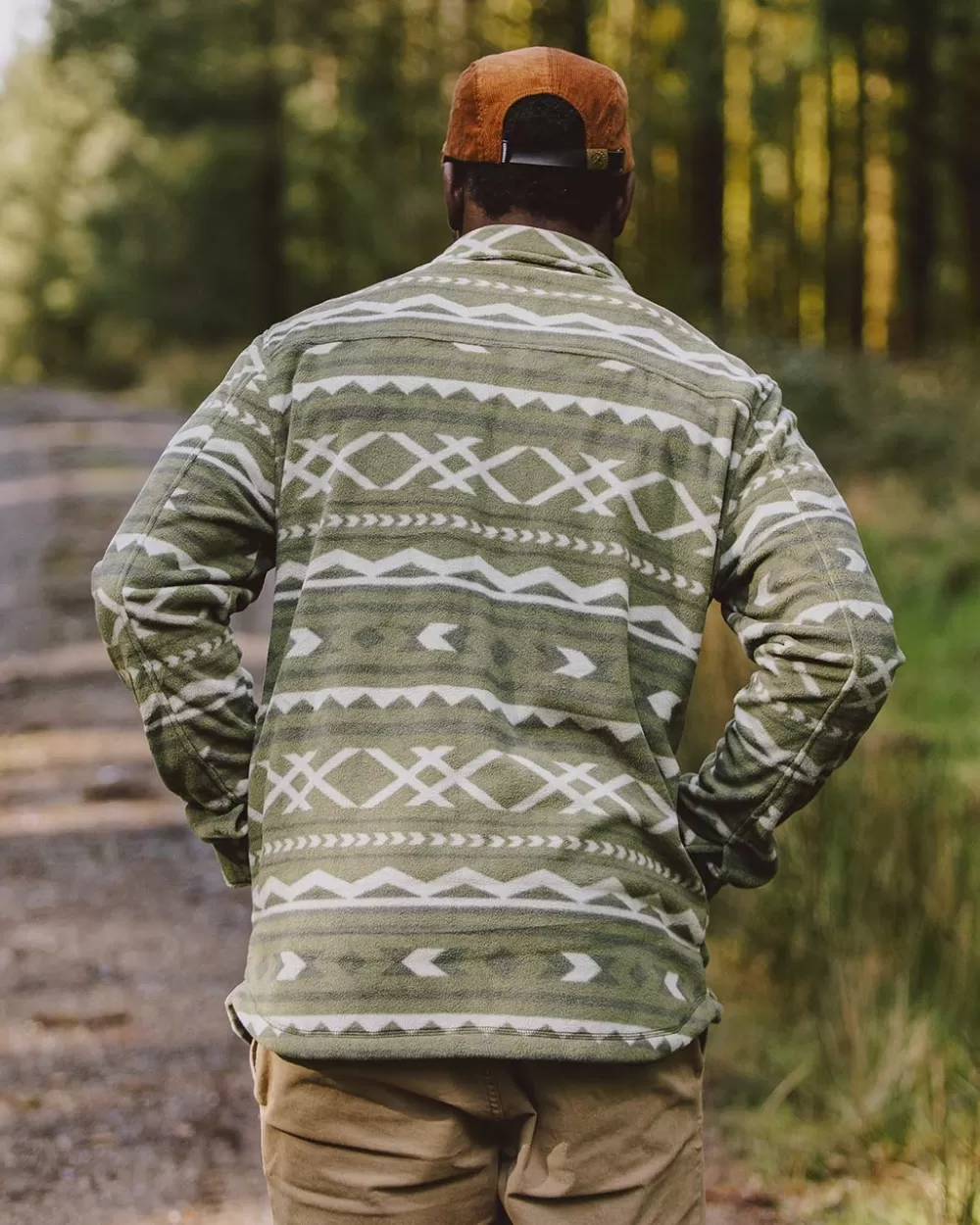 Passagero - Felpa in Pile Polare Morbido con Motivo Foglia d'Acero, Realizzata con Tessuto Riciclato Eco-Friendly