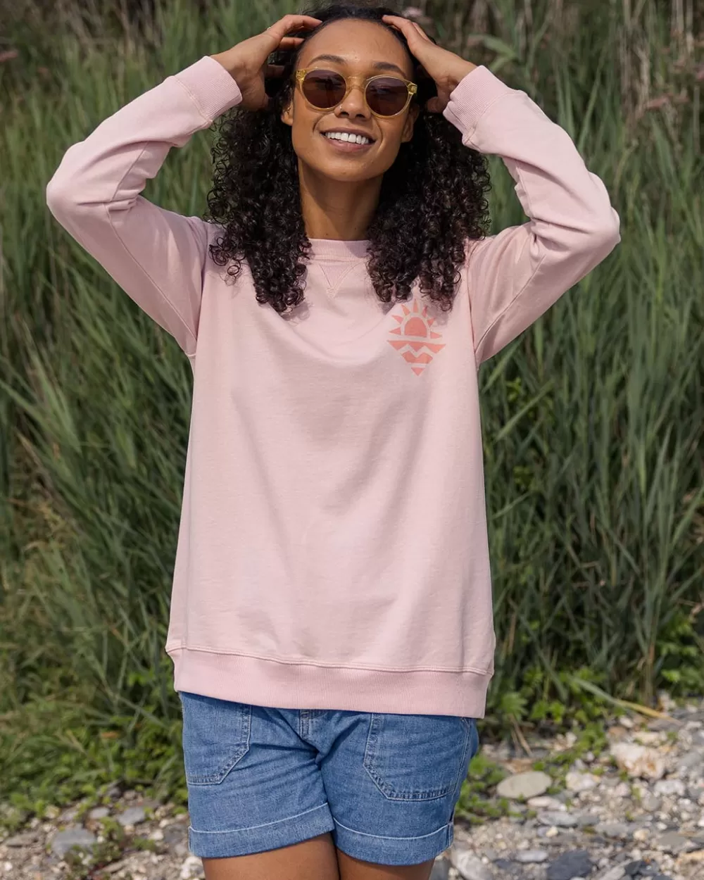 Donna Felpa con Cappuccio Eco-Consapevole - Cotono Rigenerato Aura Mistica Passeggera