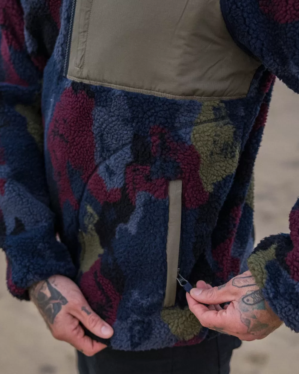 Maglione Termico Sherpa Riciclato per Escursioni - Mezza Zip Confortevole by Passenger