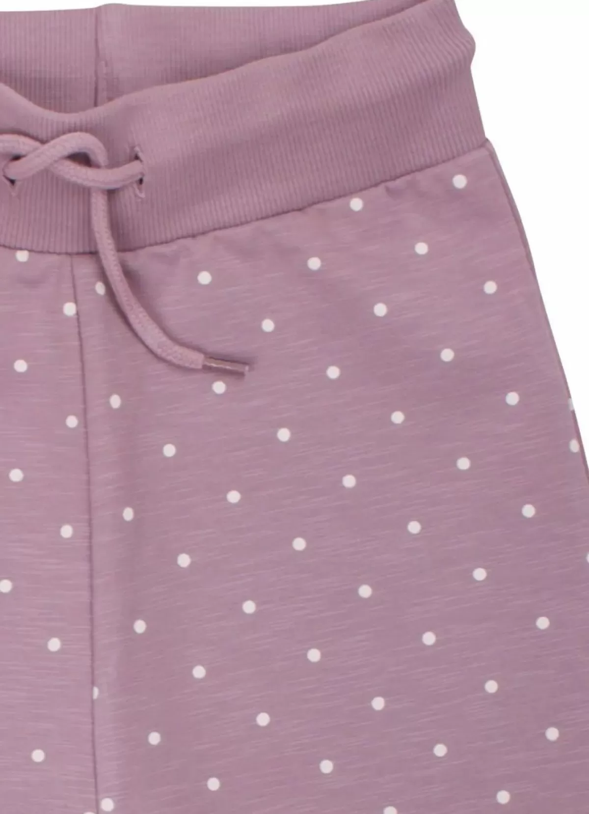 Pantaloni Organici Daneboeg per Neonati - Tessuto Eco-Friendly con Stampa Puntinata in Beige Sabbia e Bianco Avorio