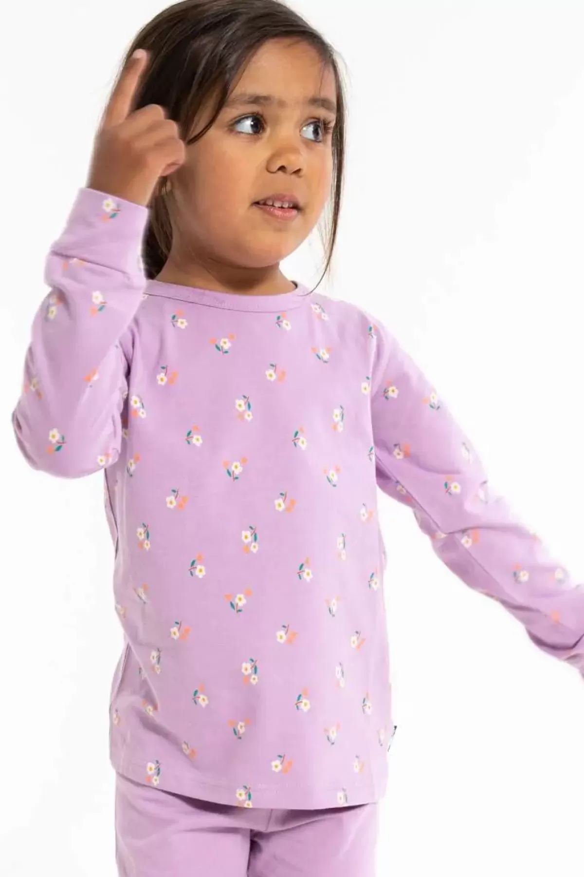 Set Notturno Danedvale per Bimbi - Confezione Morbida Viola con Fiorellini Biologici Danefà