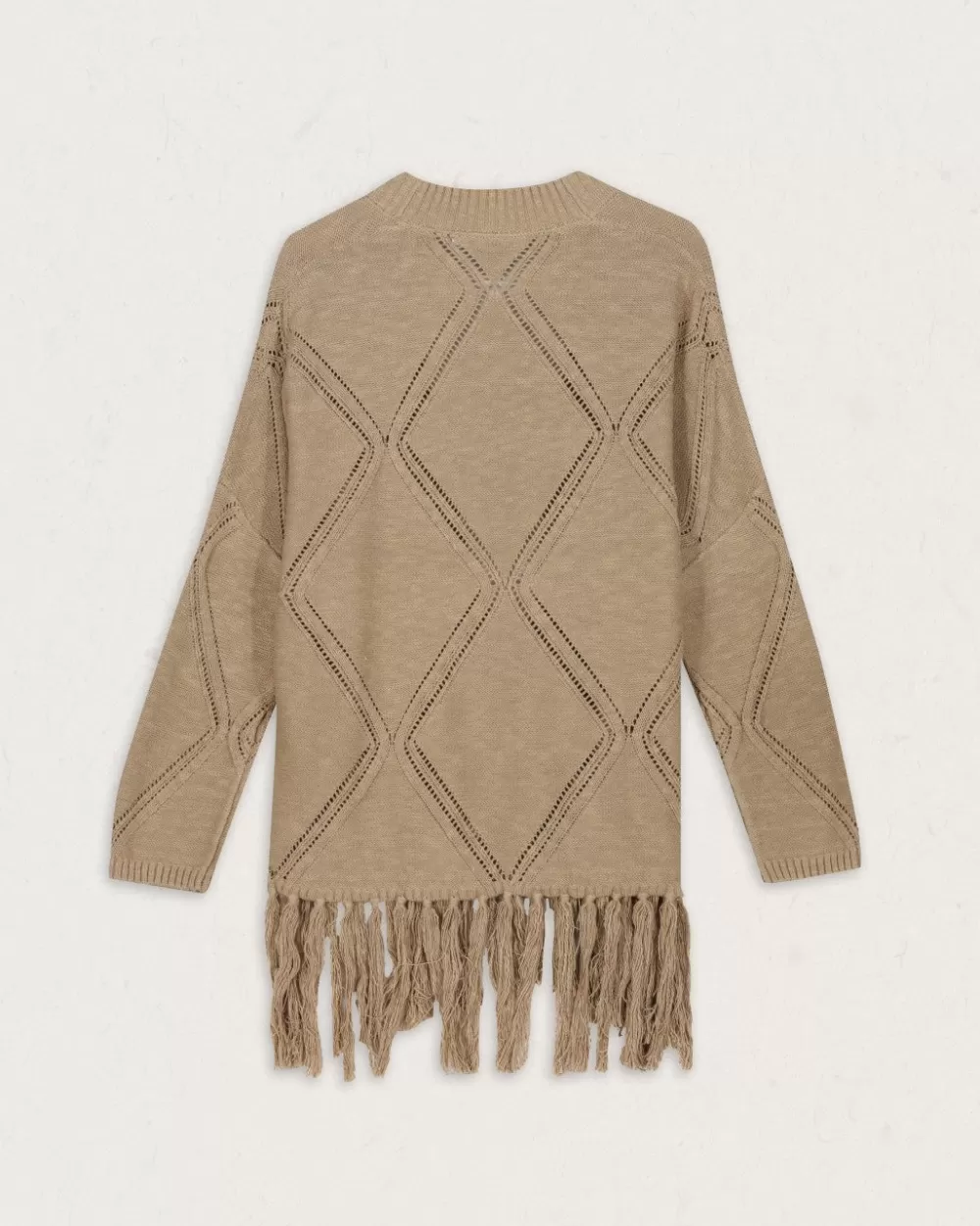 Cardigan femminile in cotone biologico con motivo palma - Linea Passenger
