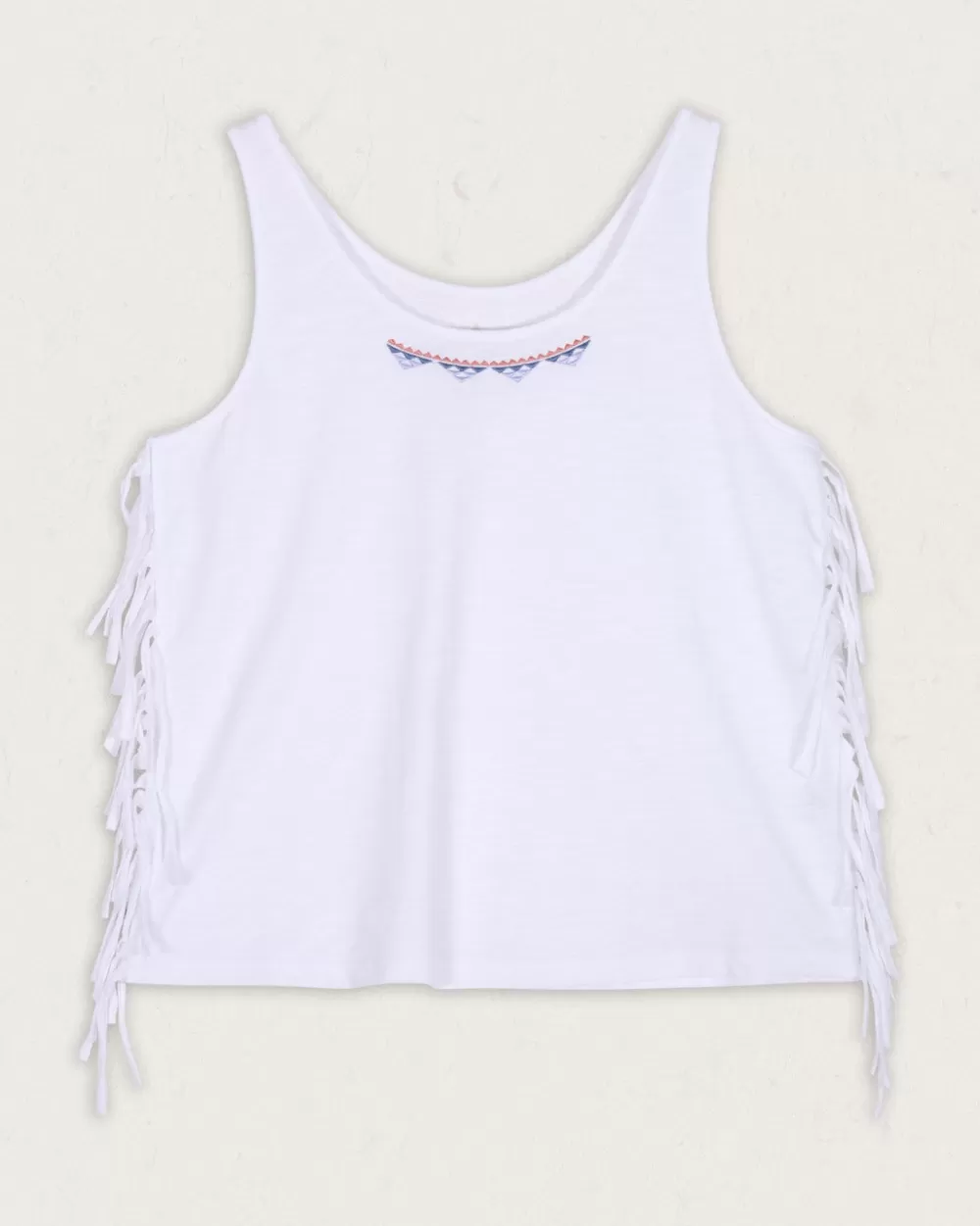 Vestaglie Estive in Cotone Riciclato con Frange di Papavero - Top Senza Maniche Donna Passenger Collection