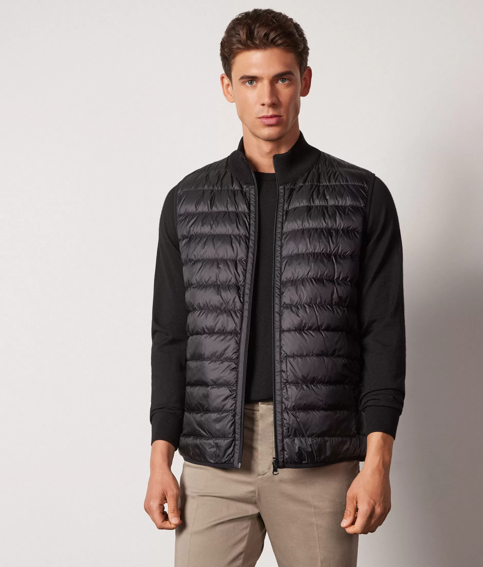 Falconeri Giubbino Reversibile Cashmere e Piumino - Imbottitura Premium Nero Cod.9107 Edizione Limitata
