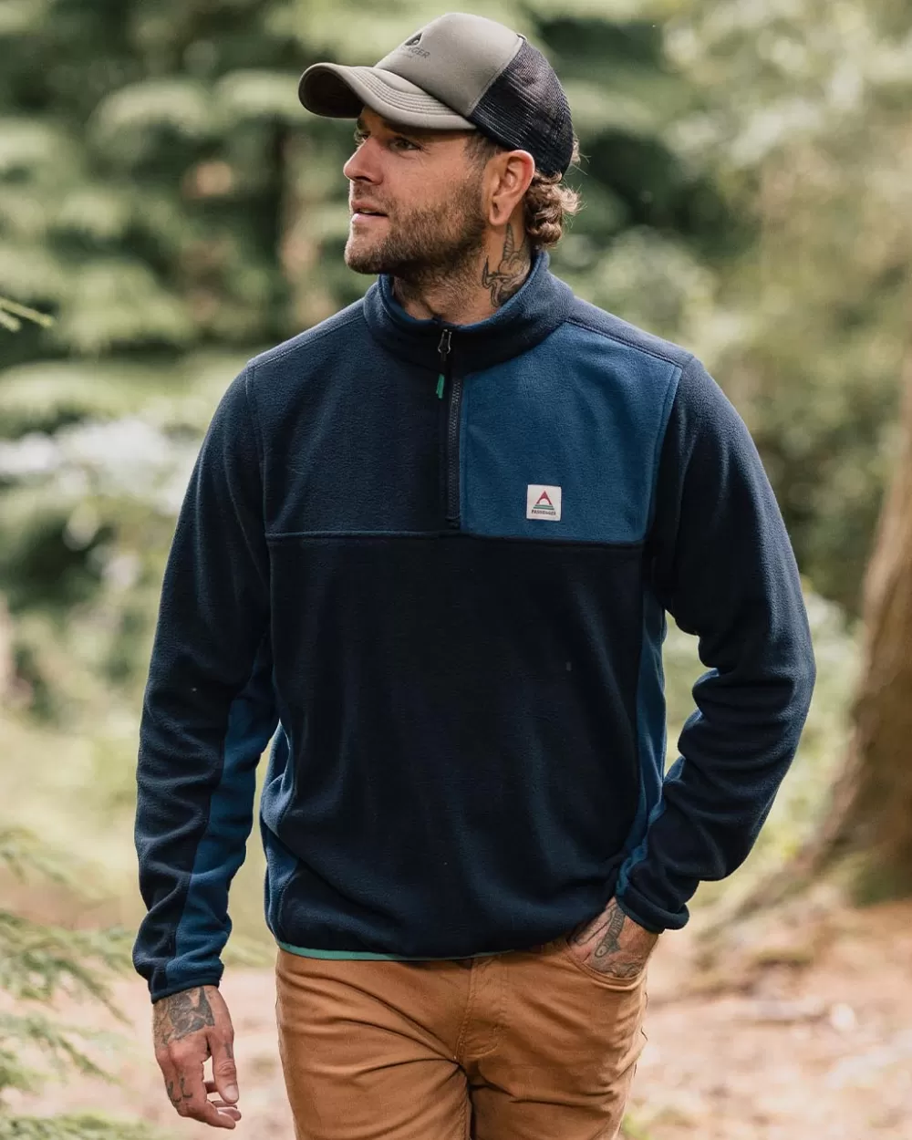 Passenger Root - Felpa Ecologica con Zip Parziale in Pile Riciclato, Comfort e Stile Unisex