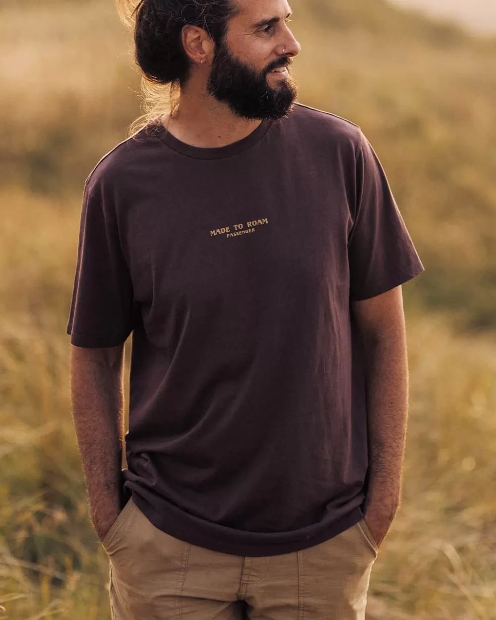 Floris van Bommel Maglia Sera - Cotone Rigenerato Ecologico con Trama Artigianale, T-Shirt Casual Design Essenziale
