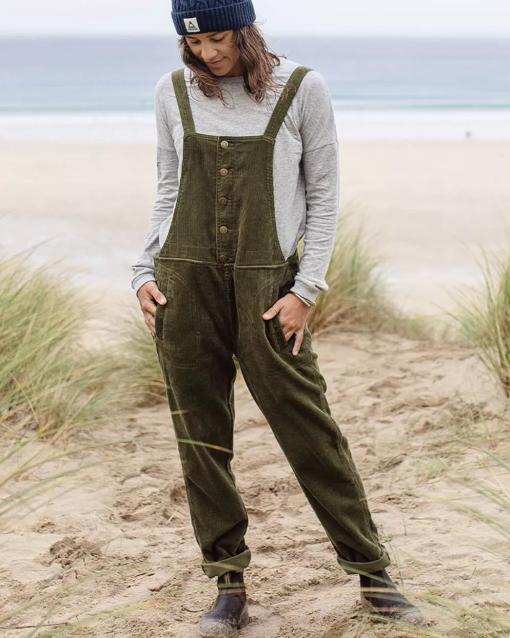 Donne Avventurose Salopette in Tweed con Cordoncino - Tessuto Resistenti e Comodi per Viaggiatrici, Taglio Moderno con Taschi Funzionali, Ideali per Escursioni ed Escapodi Eleganti.