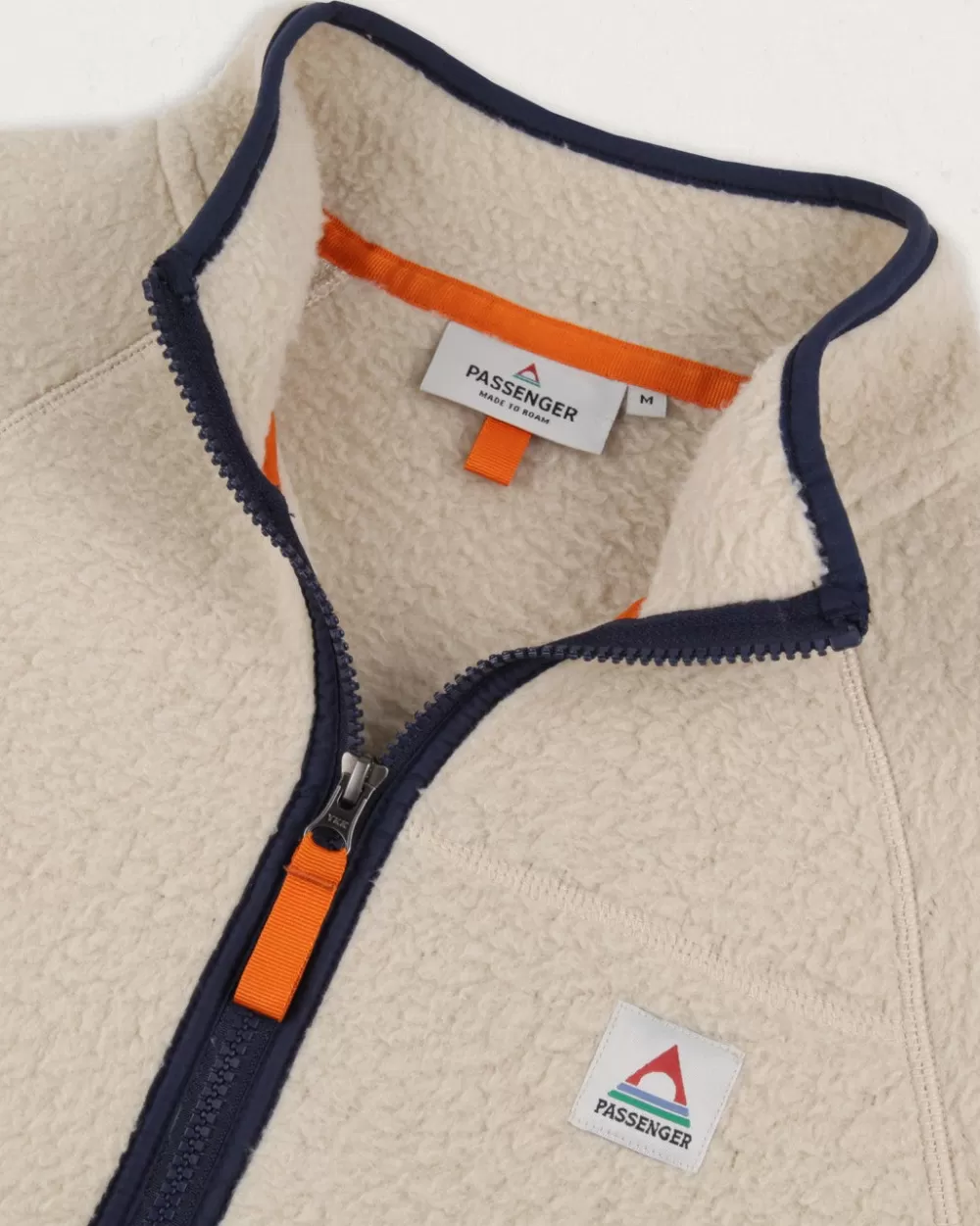Passenger Tripper - Giacca in Pile Sherpa Riciclato con Cerniera Integrale, Design Casual e Avvolgente