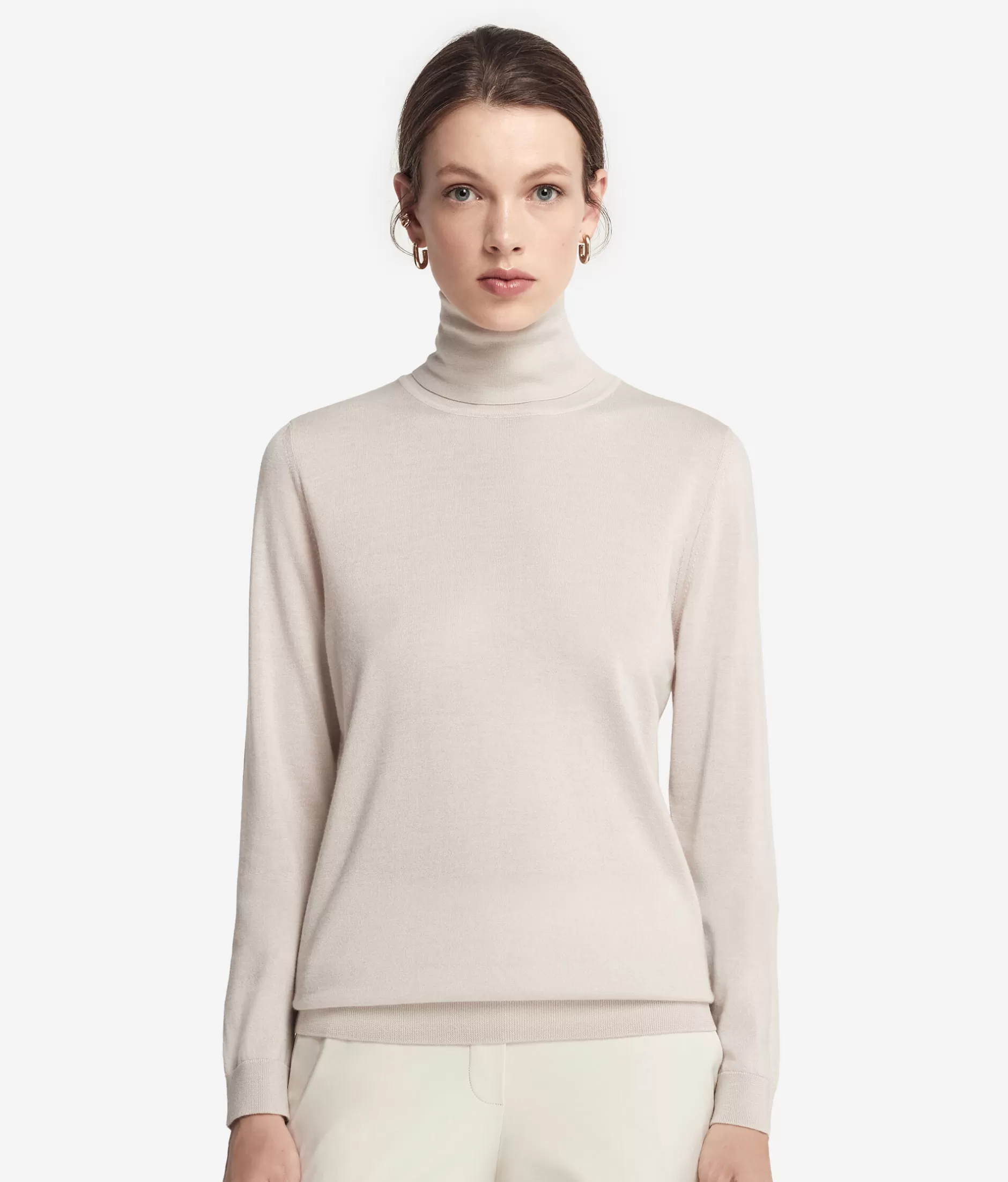 Maglione Dolcevita Falconeri in Cashmere Superlavorato - Collezione Autunno Avorio Albastro [Mod. 8644] | Tessuto Nobile con Collo Alto | Confezione Regalo Elegante