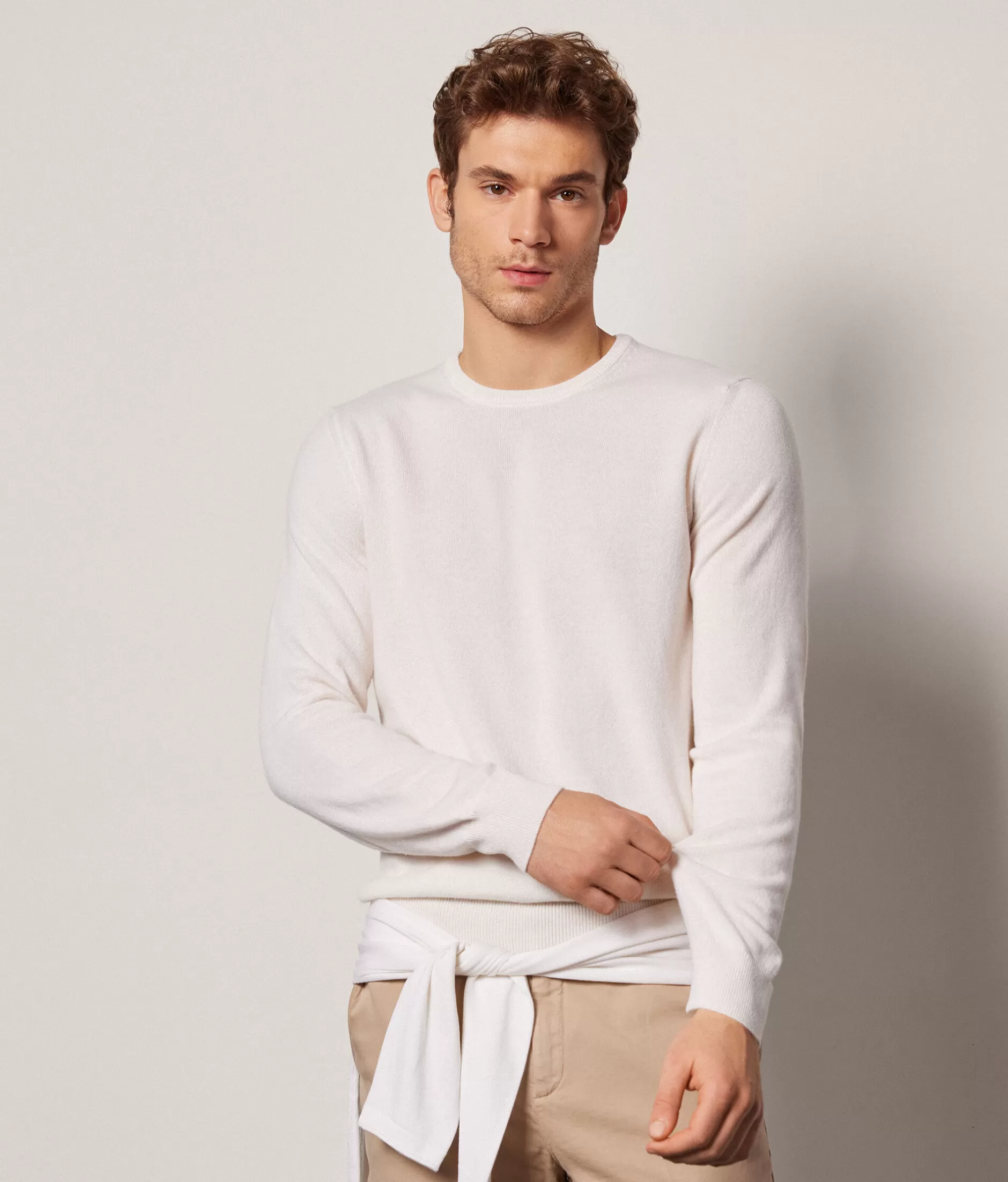 Falconeri Maglione Cashmere Ultra Morbido Confezione Elegante - Bianco Latteo, Comodità Senza Pari