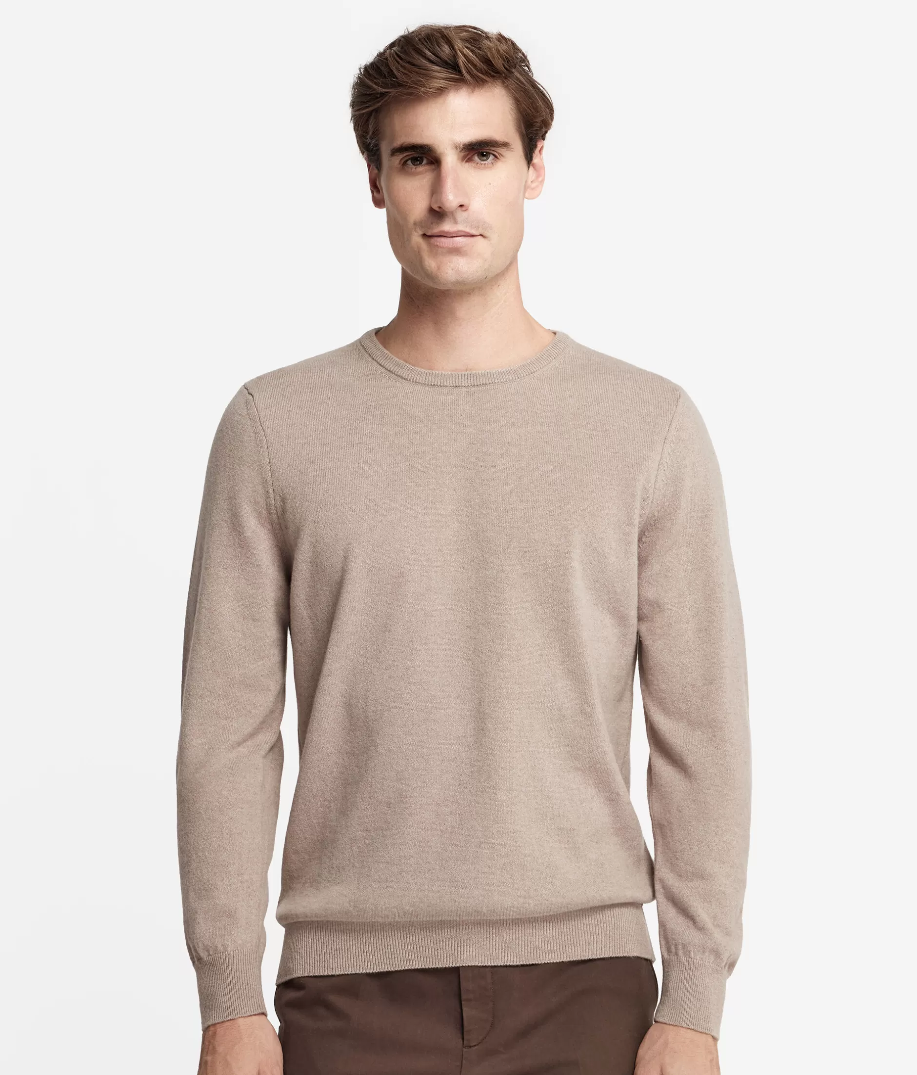 Maglione Falconeri in Cashmere Extra Morbido - Beige Sabbia con Collo Alto, Modello Autunno 2023 - Intramontabile e Confortevole