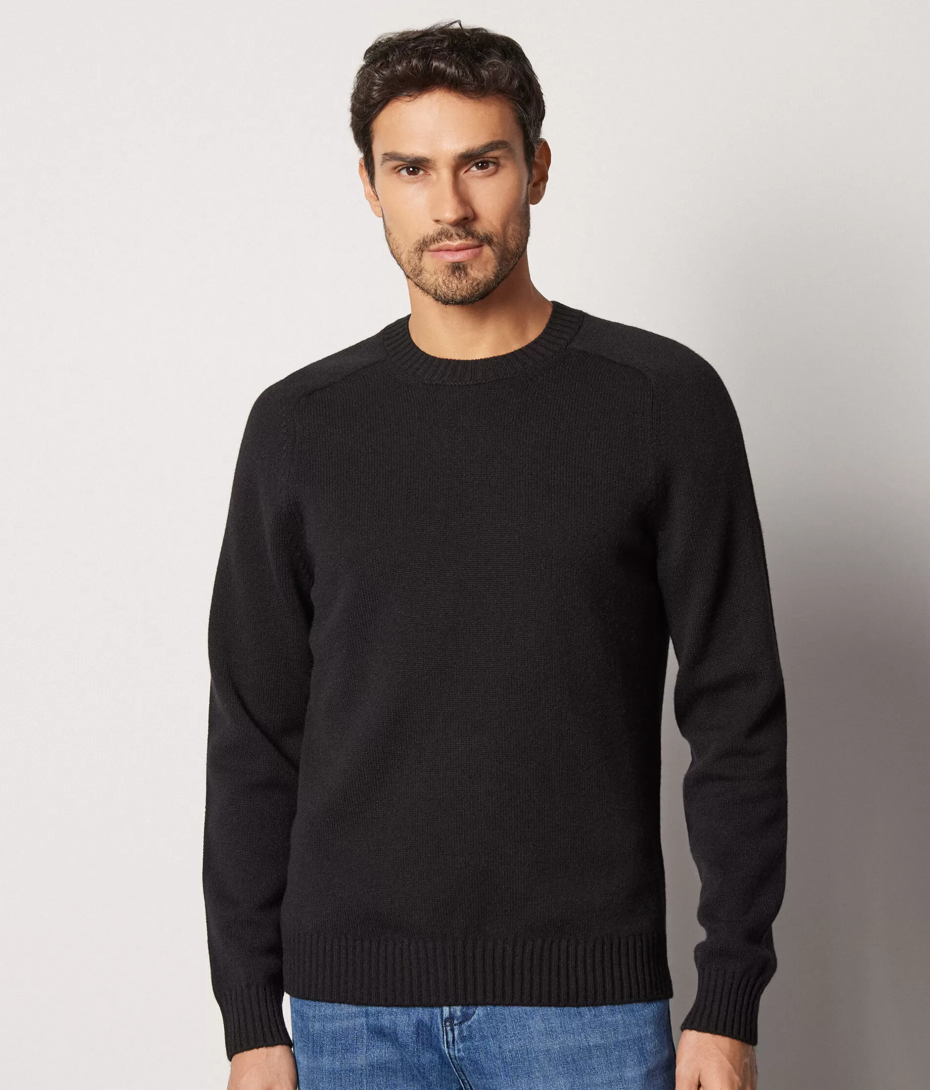 Falconeri Maglione in Cashmere Ultramorbido - Girocollo Elegante Nero Mod.9107 - Prezzo Speciale Cashmere Autentico